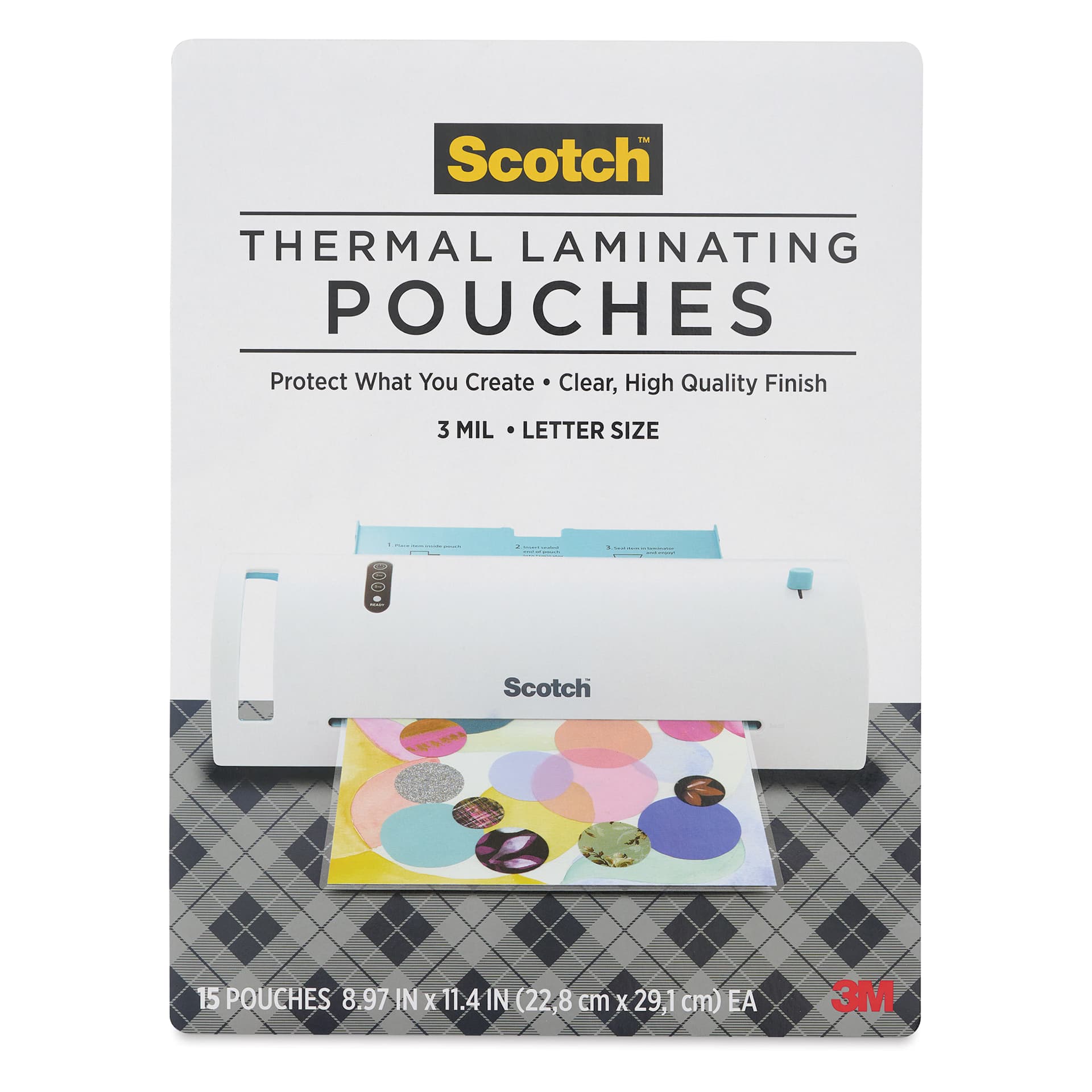 Scotch Thermal Laminating Pouches - 9" x 11-1/2", Pkg of 15