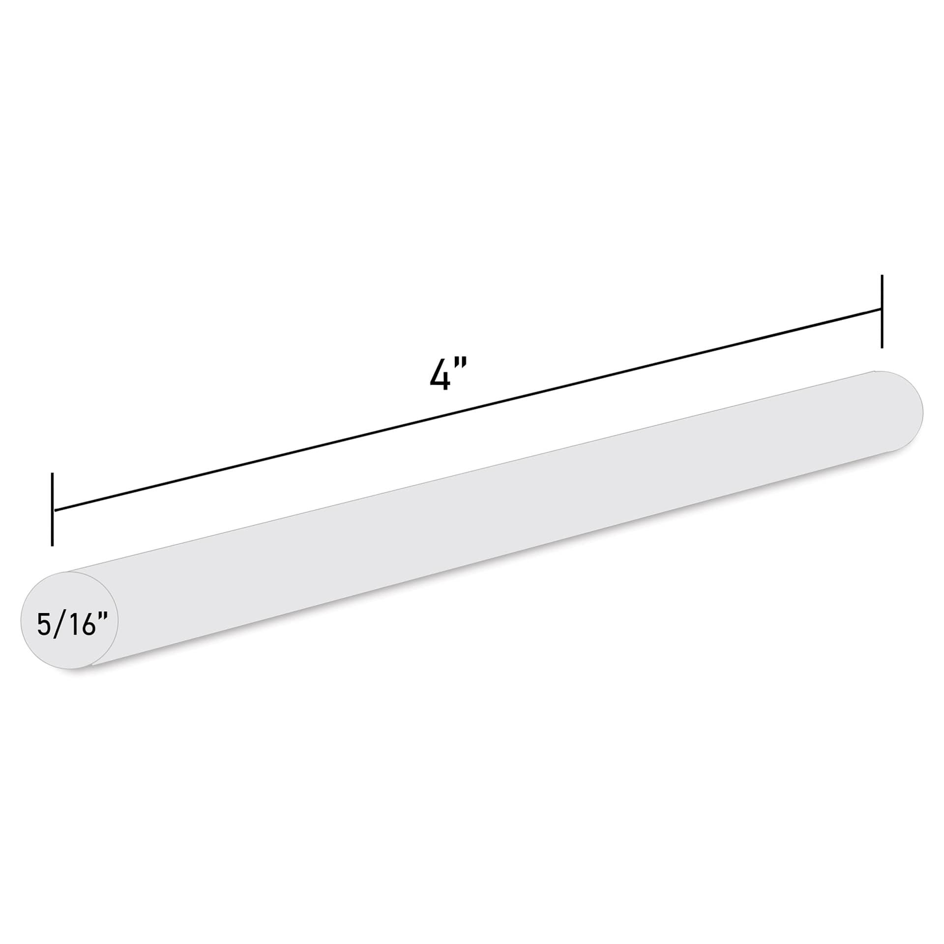 Glue Sticks for Mini-Trigger Guns - 5/16" x 4", Pkg of 50 - glue stick dimensions