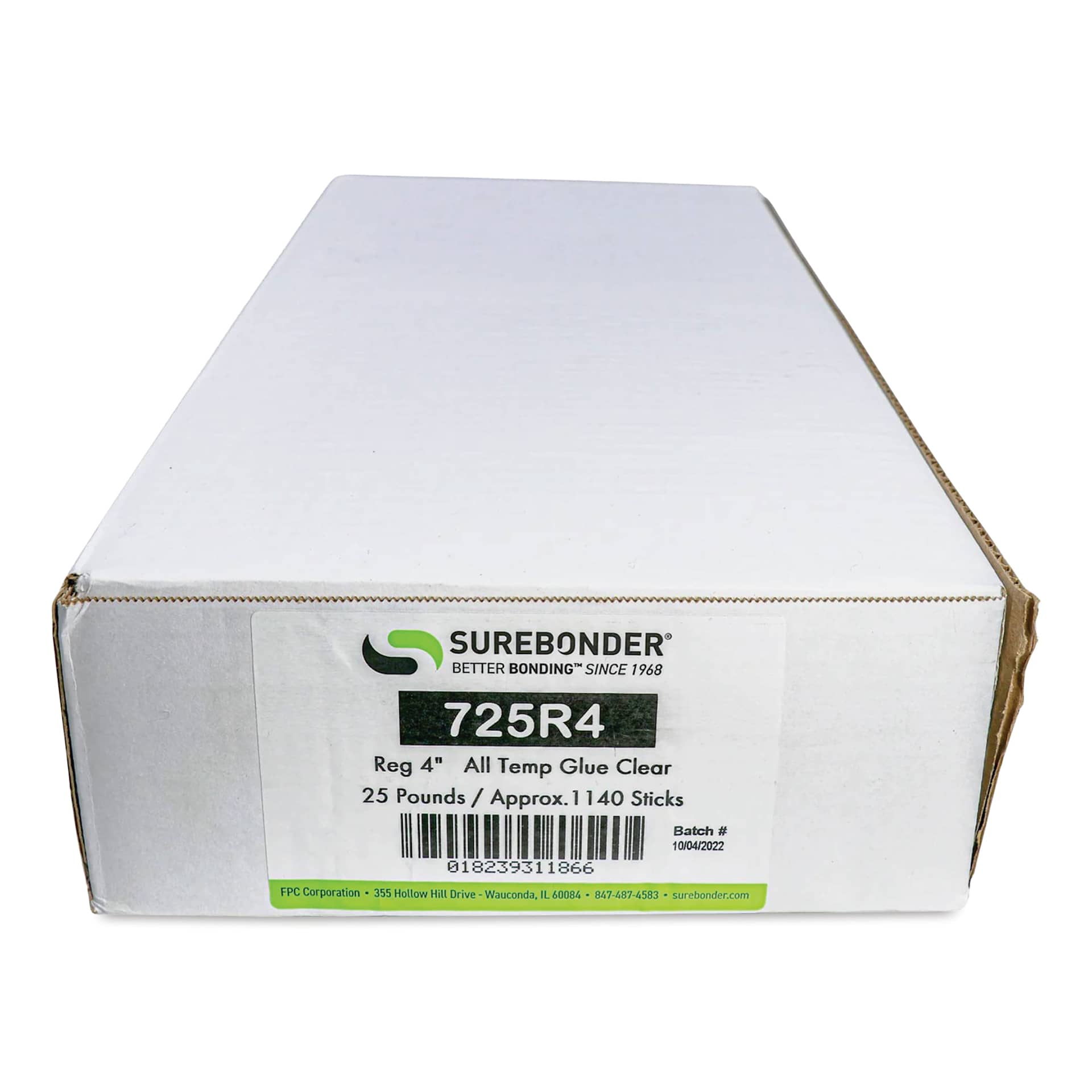 Surebonder Clear Stik Hot Glue Sticks - 25 lb, 7/16" x 4" - packaging
