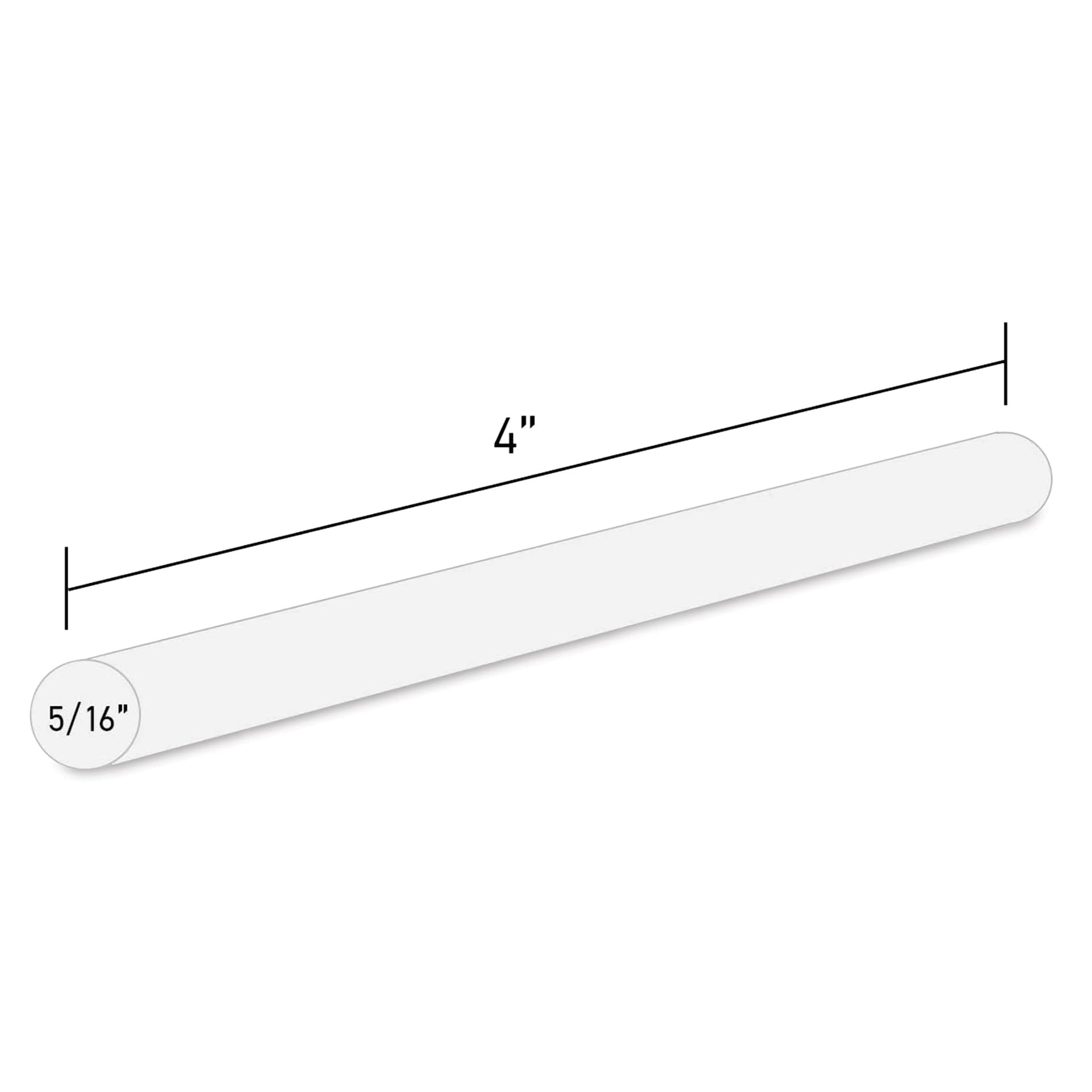 Glue Sticks for Mini-Trigger Guns - 4", Pkg of 250 (Glue stick dimensions)