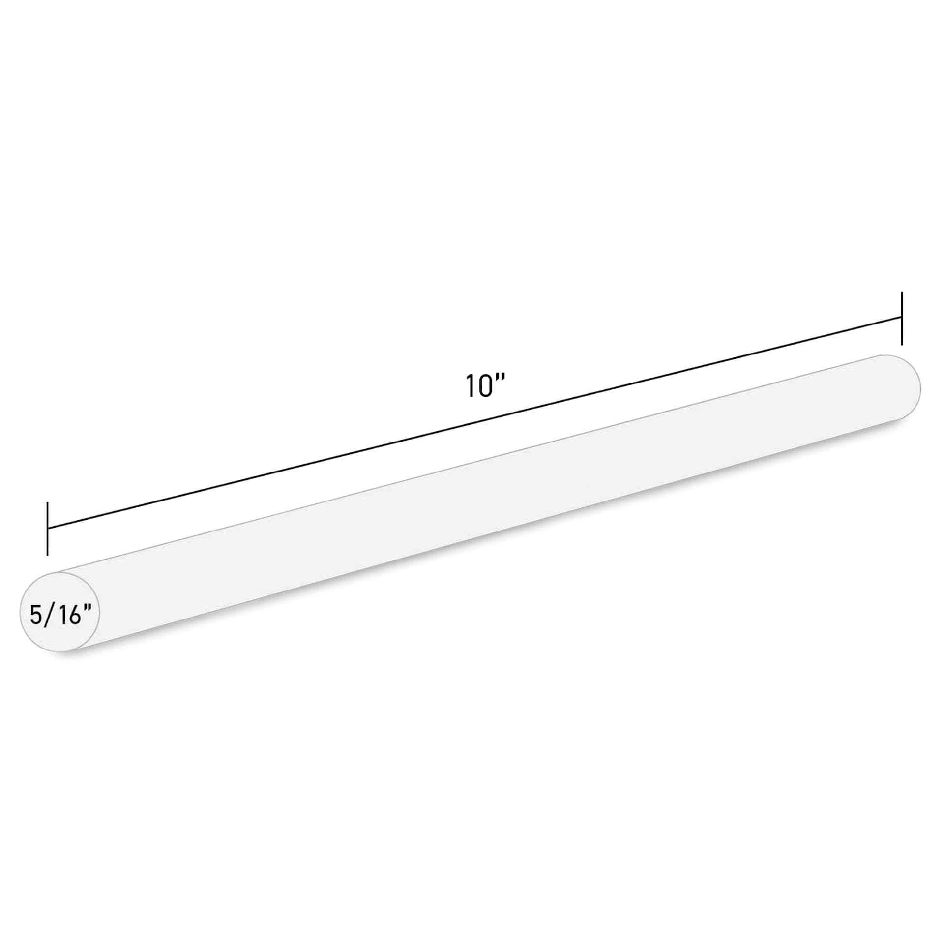 Glue Sticks for Mini-Trigger Guns - 10", Pkg of 20 (Glue stick dimensions)