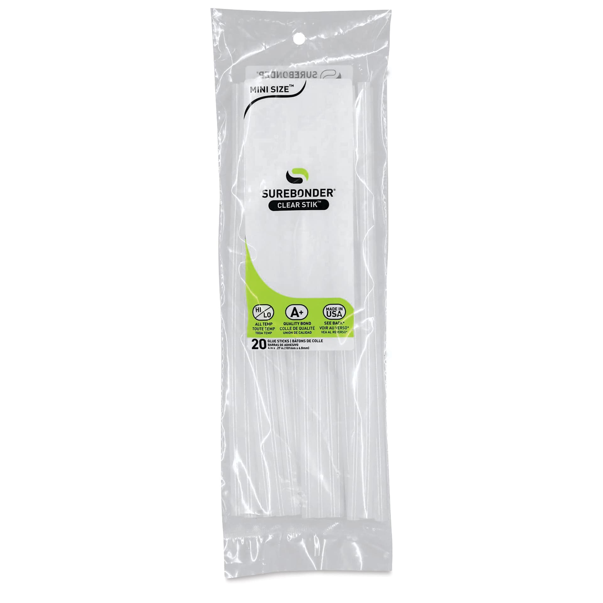 Glue Sticks for Mini-Trigger Guns - 10", Pkg of 20 (Front of package)