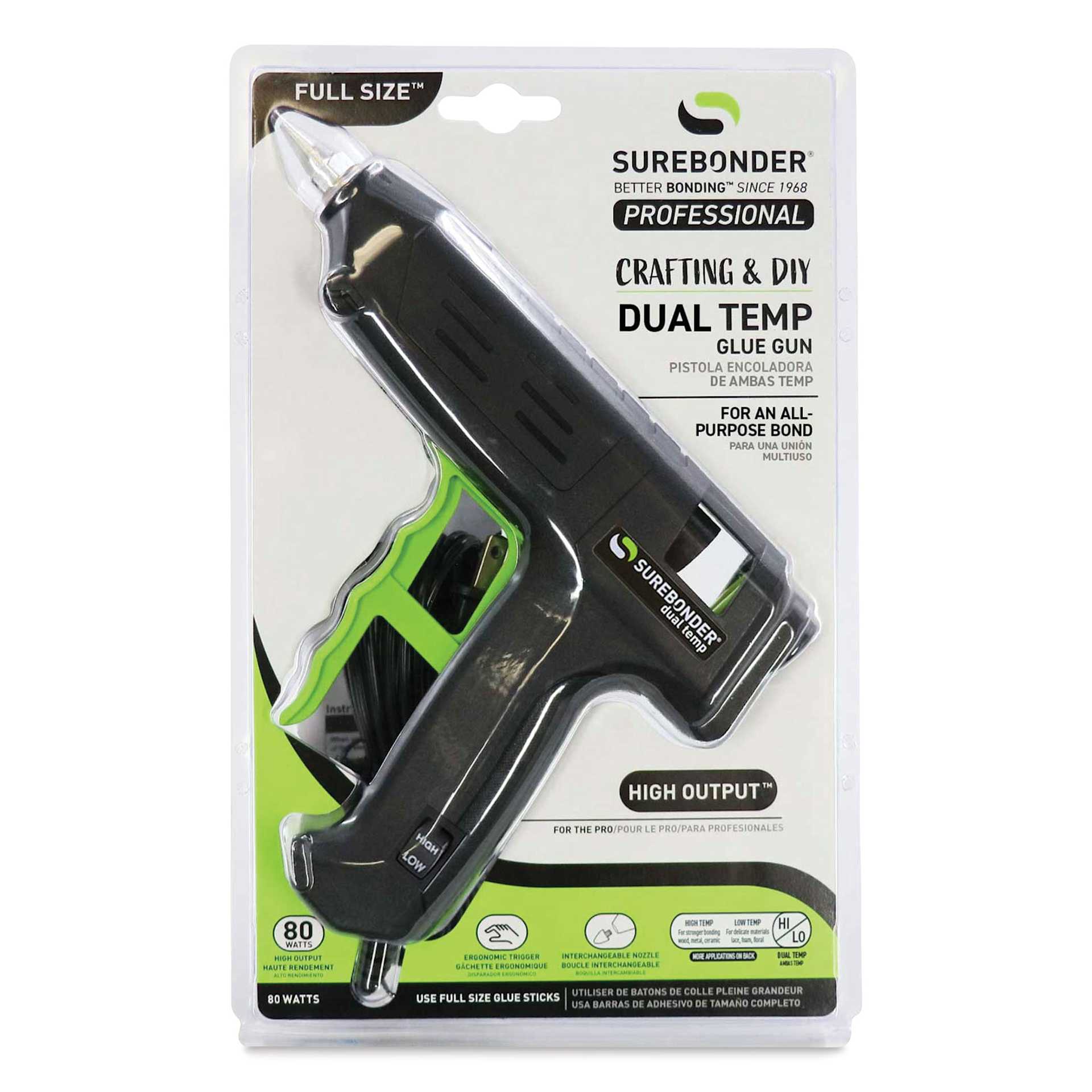 Surebonder Professional Series Dual Temp Glue Gun, front of the packaging