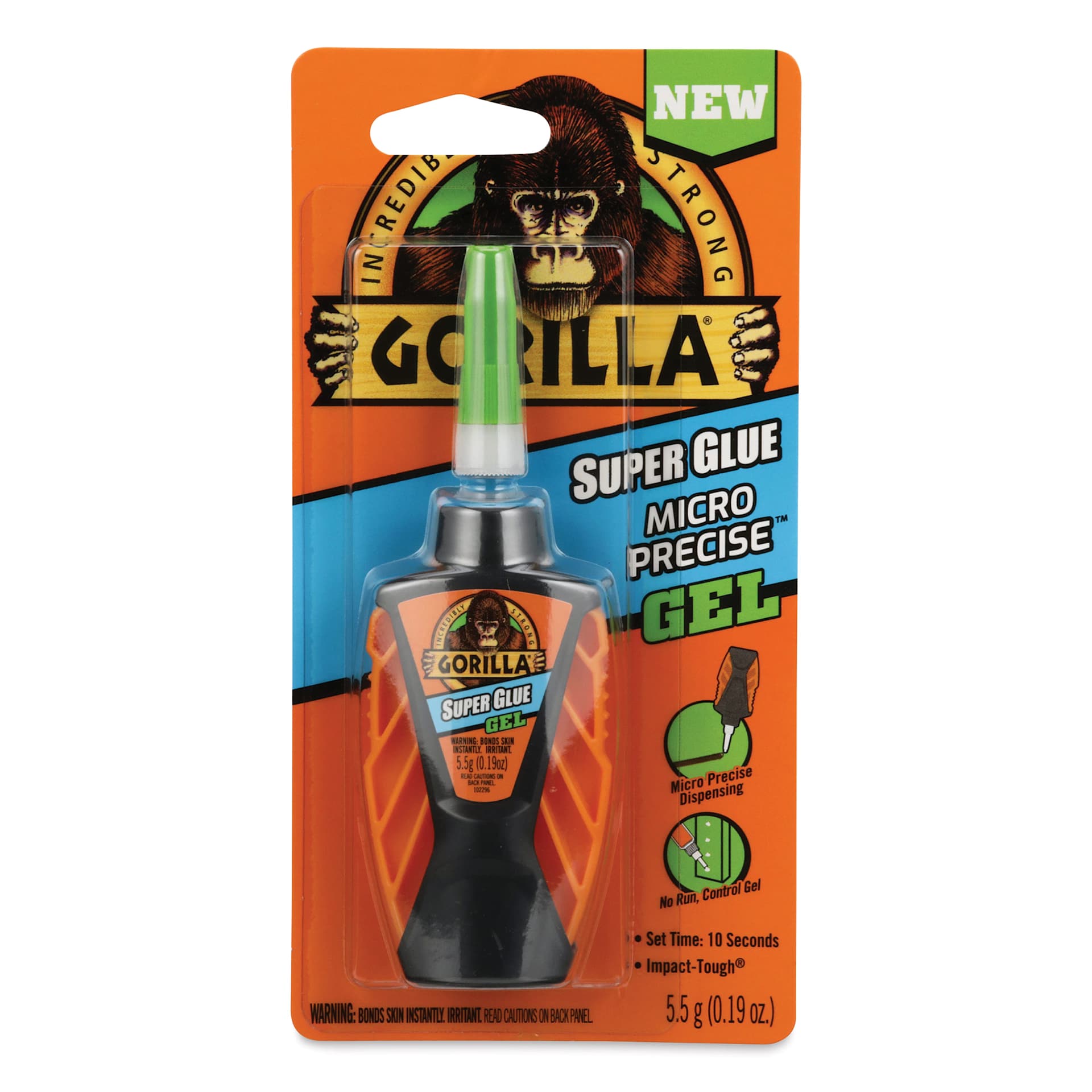Gorilla Super Glue Gel - Micro Precise, 0.21 oz - front of packaging