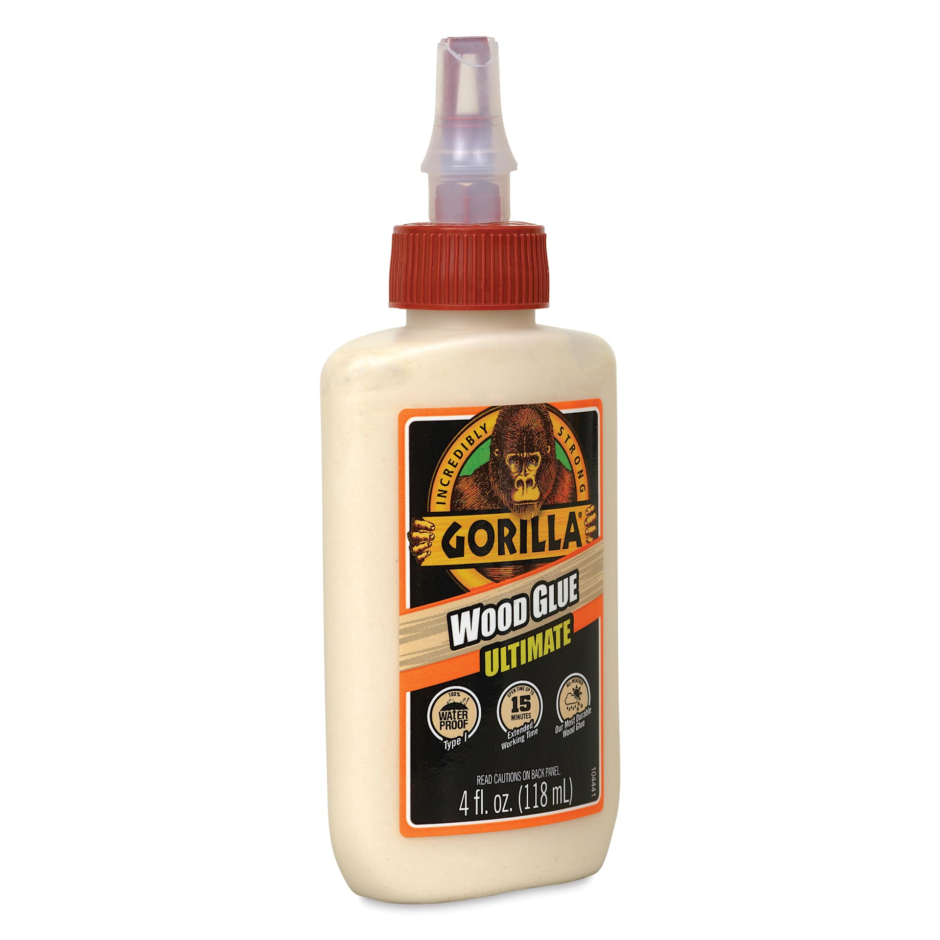 Gorilla Ultimate Wood Glue - 4 oz - front, angled view