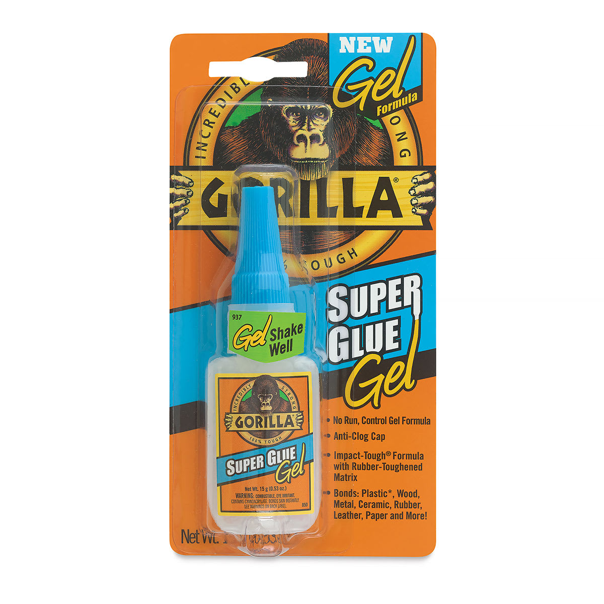 Super Glue Gel - 0.5 oz size shown in package