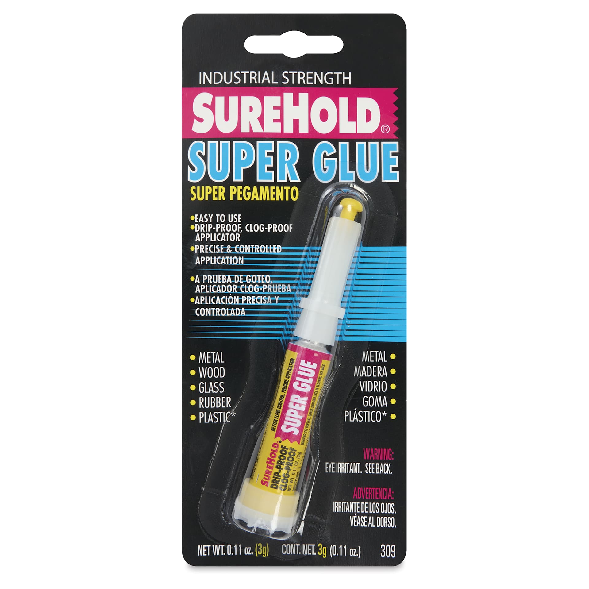 SureHold Industrial Strength Super Glue - 3 g tube - front of packaging