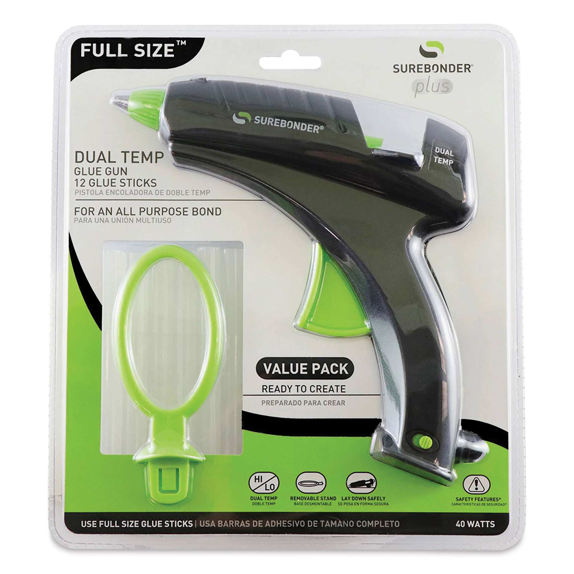 Surebonder Plus Series Dual Temp Glue Gun Kit, packaging