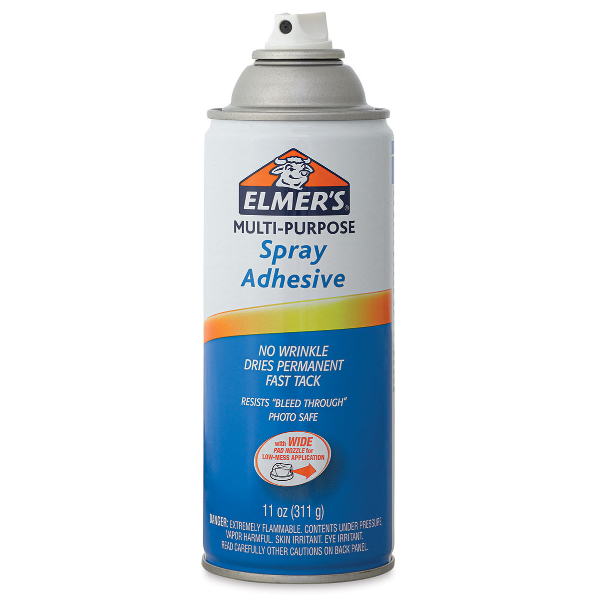 Elmer’s Multi-Purpose Spray Adhesive - 11 oz, Cap Off, Front Of Can