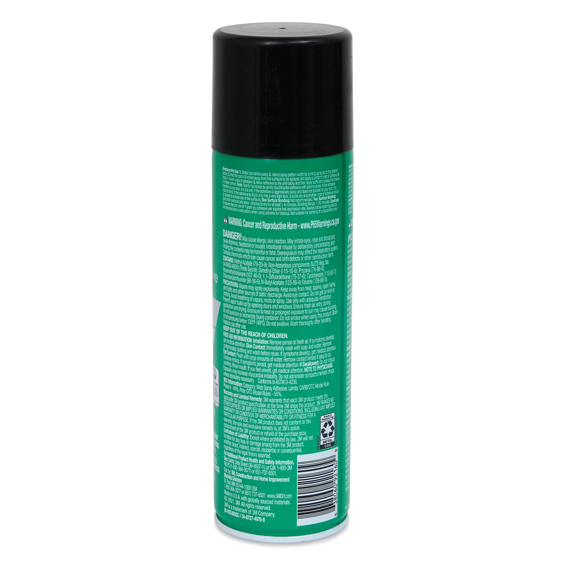 3M Hi-Strength 90 Spray Adhesive - 14.6 oz, back of can