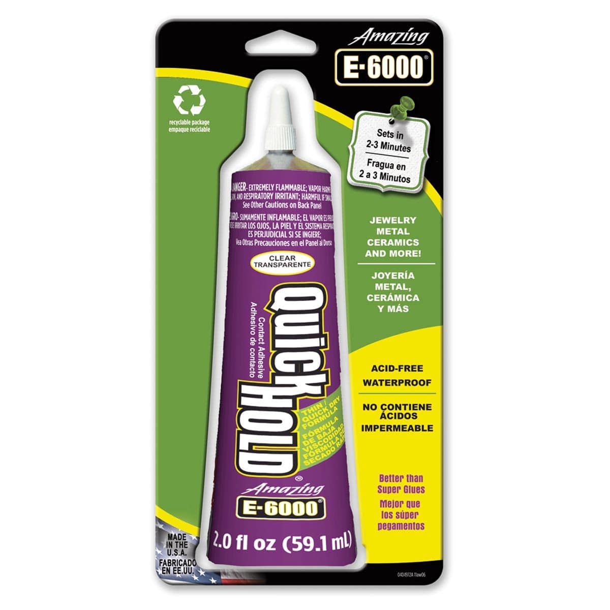 QuickHOLD Craft Glue 2 oz. Tube, Carded - Peggable