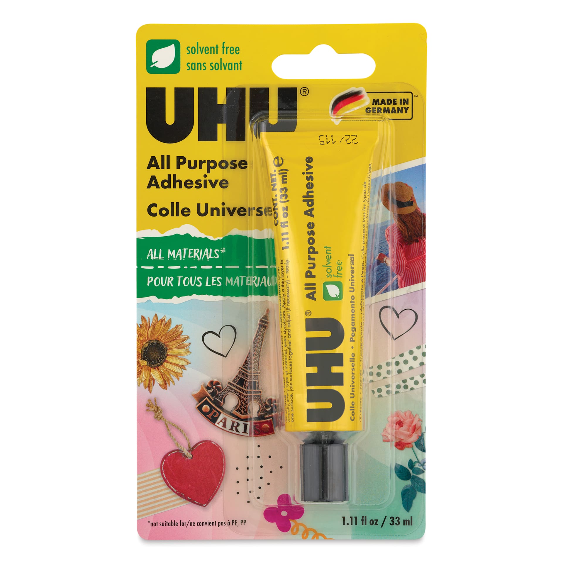 UHU Solvent Free All Purpose Adhesive - 1.11 oz - front of packaging