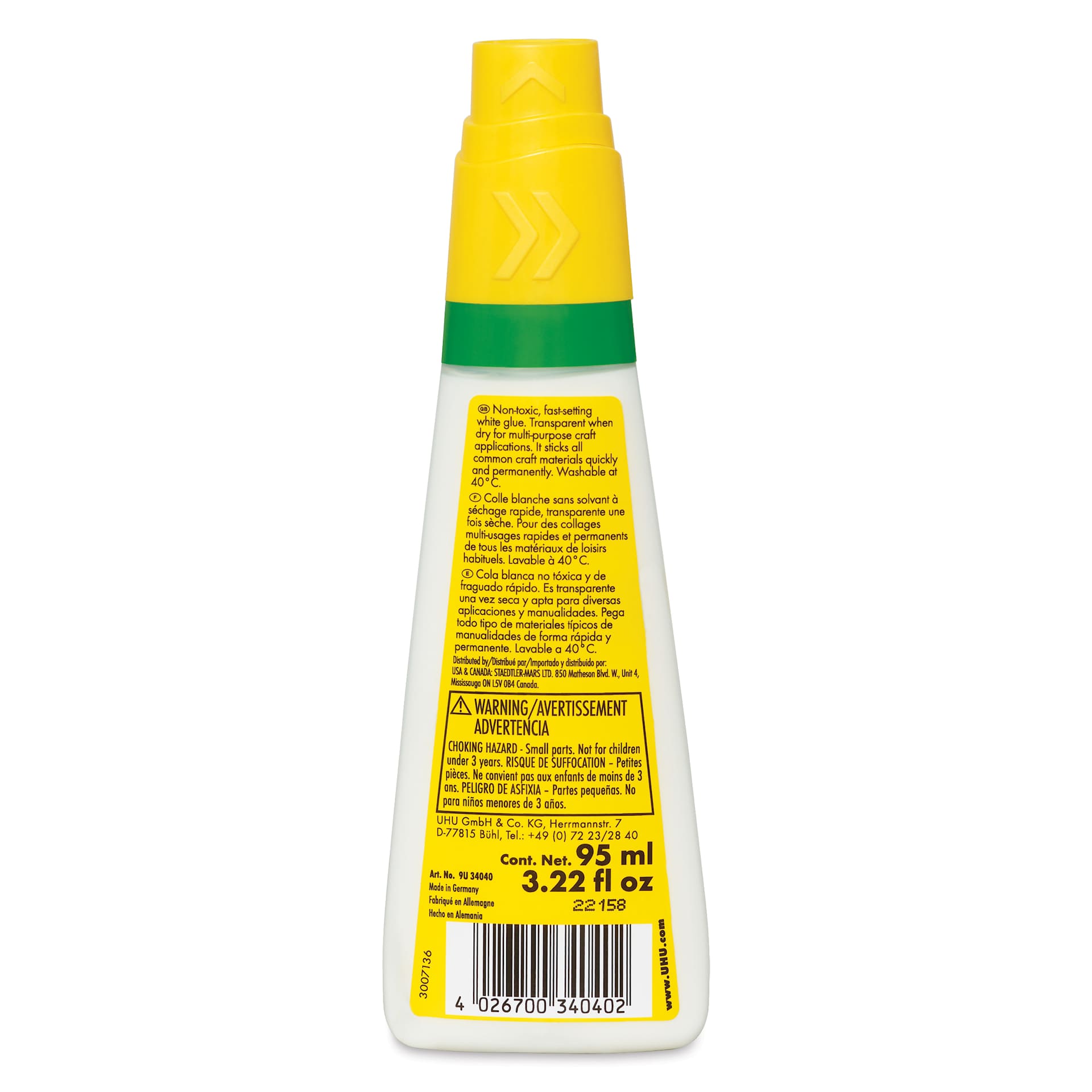 UHU Twist & Glue White Glue - 3.2 oz - back