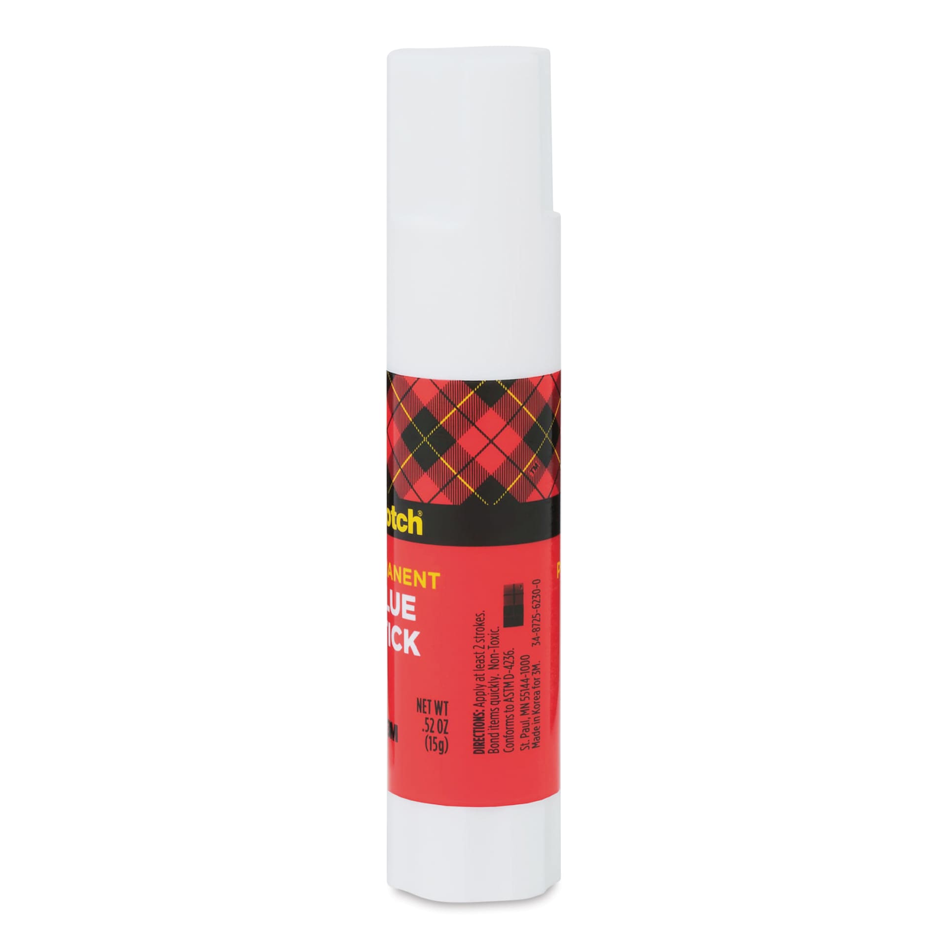 Scotch Permanent Glue Stick - .52 oz side of stick