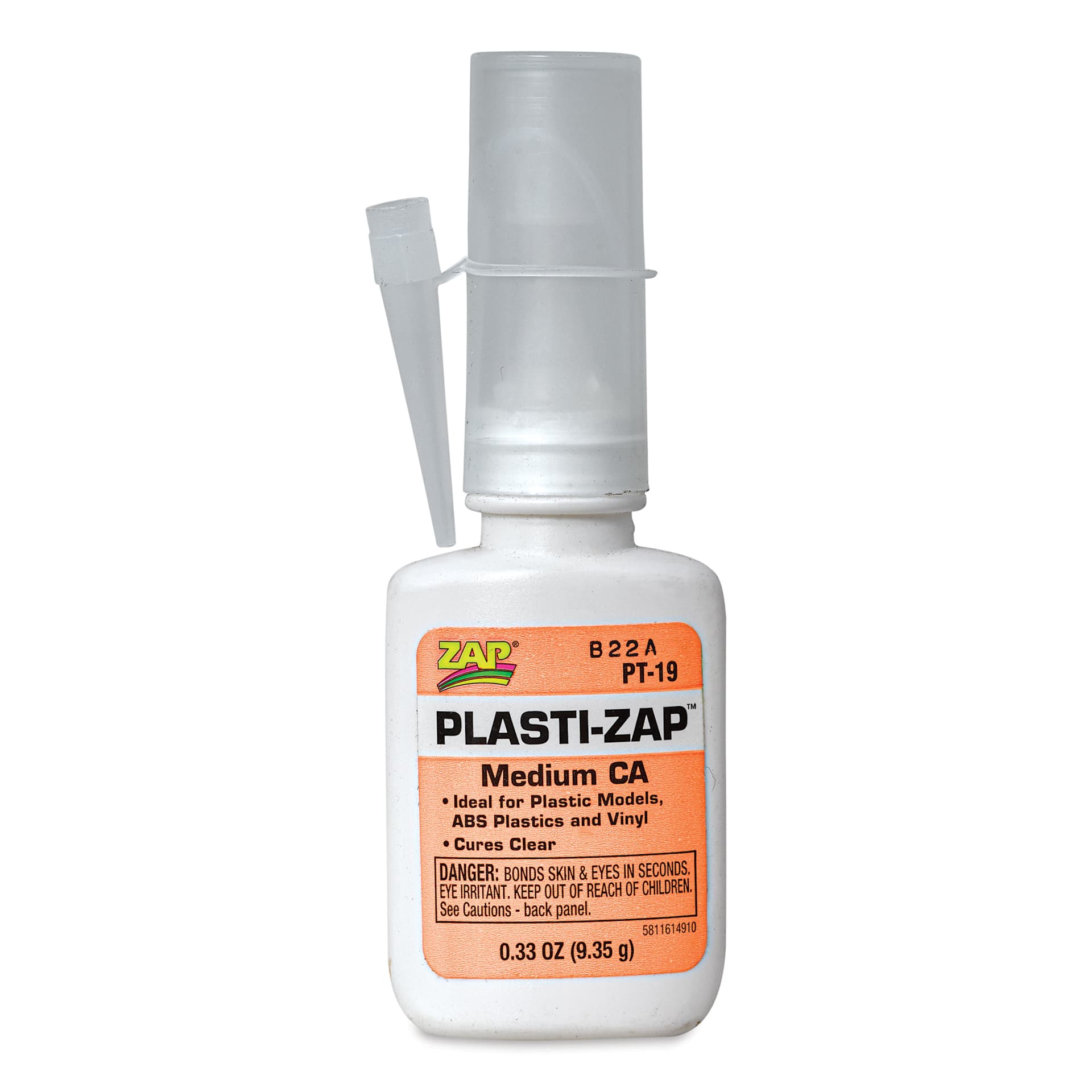 Zap Plasti-Zap CA Adhesive - Medium CA, 0.33 oz, front