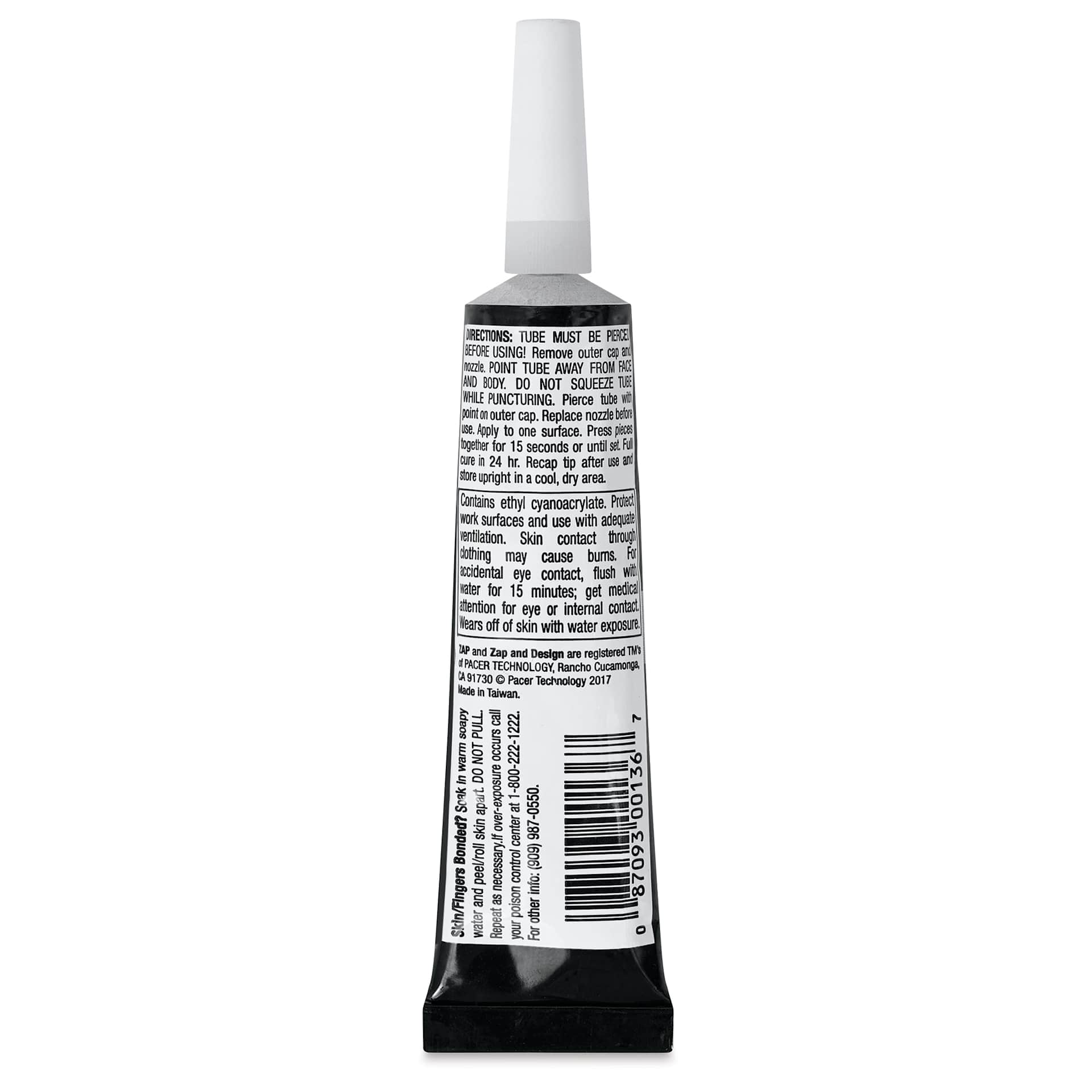 Zap Gel Adhesive - 1 oz back