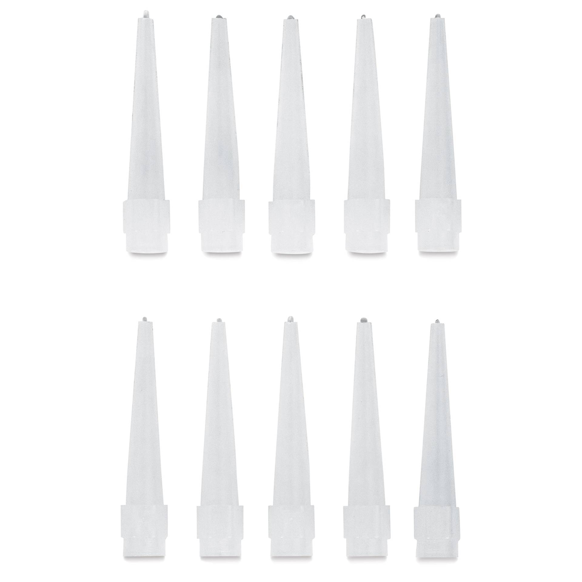 Zap Z-Ends CA Glue Bottle Extender Tips, laid out