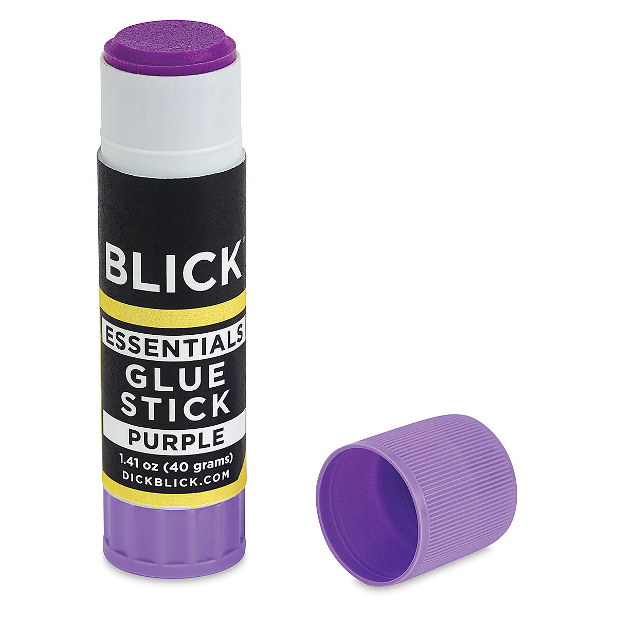 Blick Glue Stick - 1.41 oz, Purple, Purple with lid off