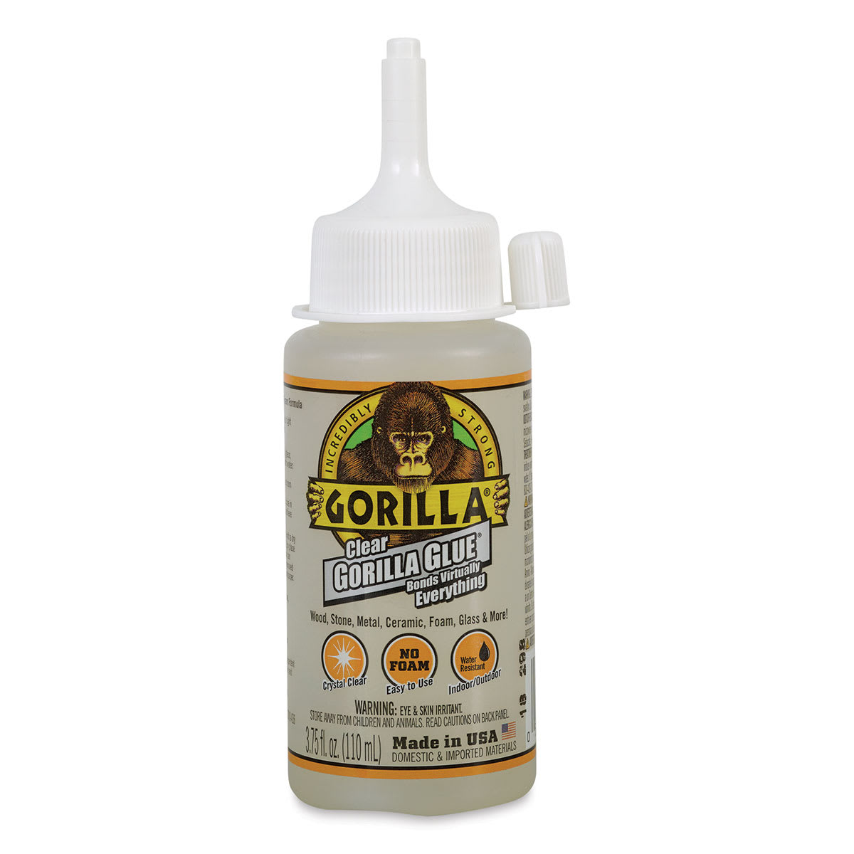 Gorilla Clear Glue - Front of bottle of 3.75 oz of Clear Glue shown
