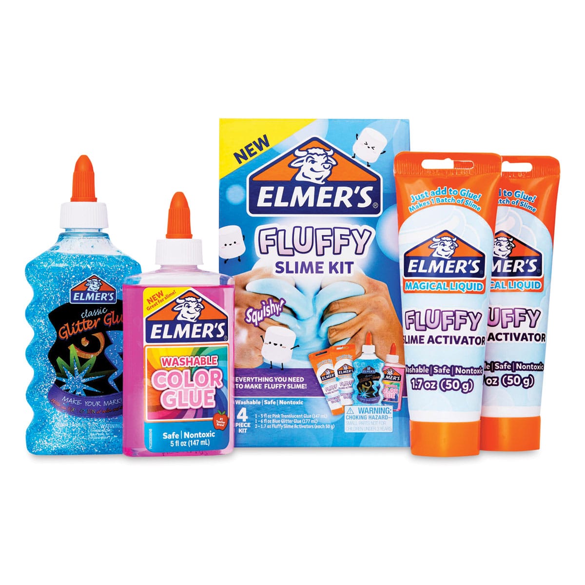 Elmer's Fluffy Slime Kit - Components of Kit with package