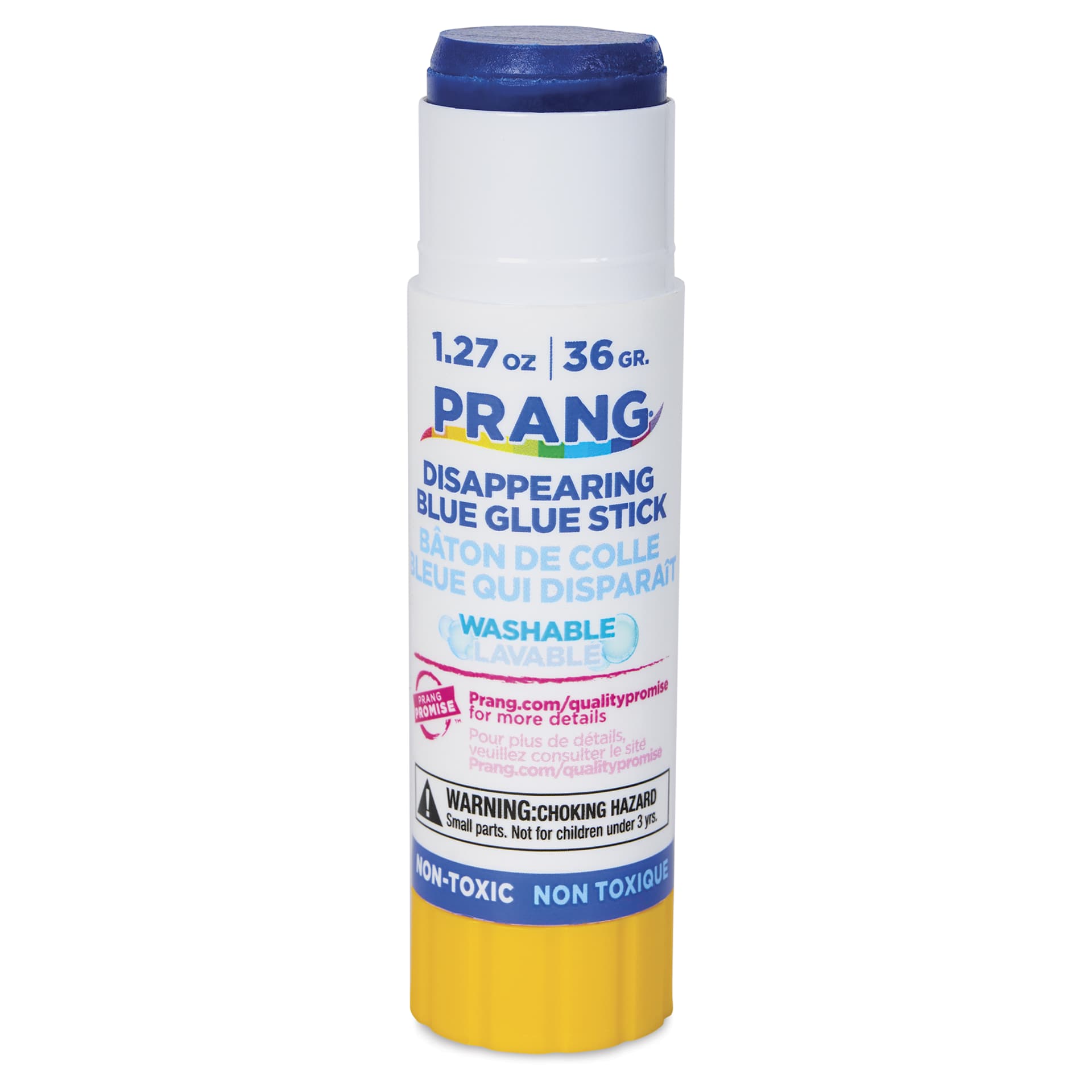 Prang Glue Stick - Blue, 0.74 oz - with cap removed