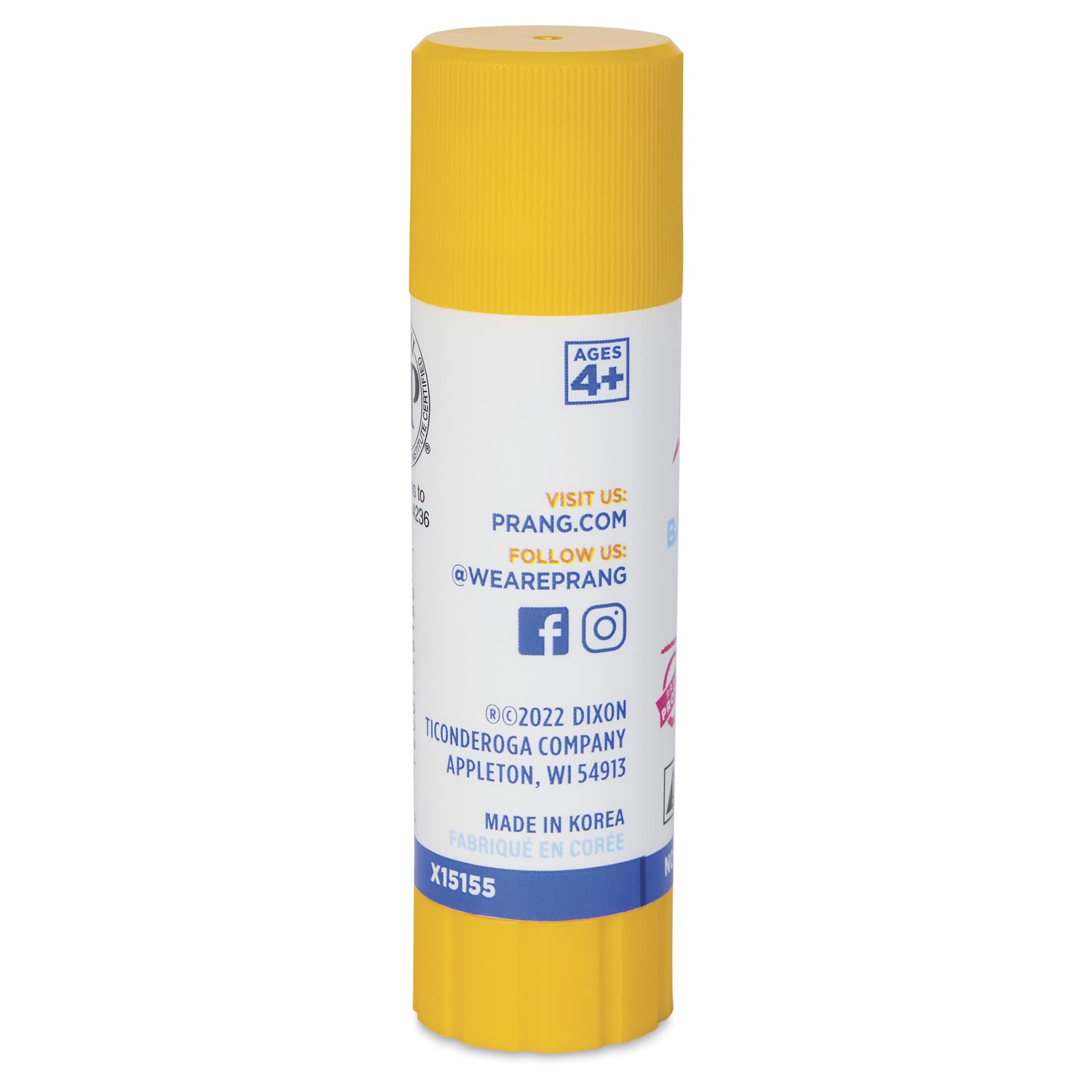 Prang Glue Stick - Clear, 0.74 oz - back