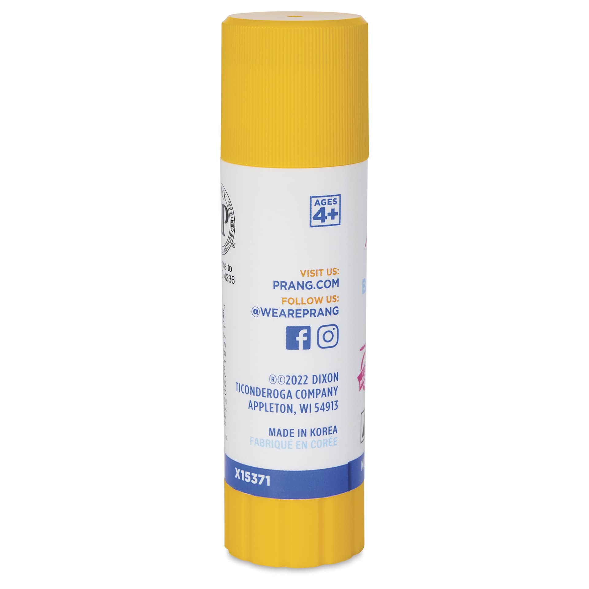 Prang Glue Stick - Clear, 1.27 oz - back