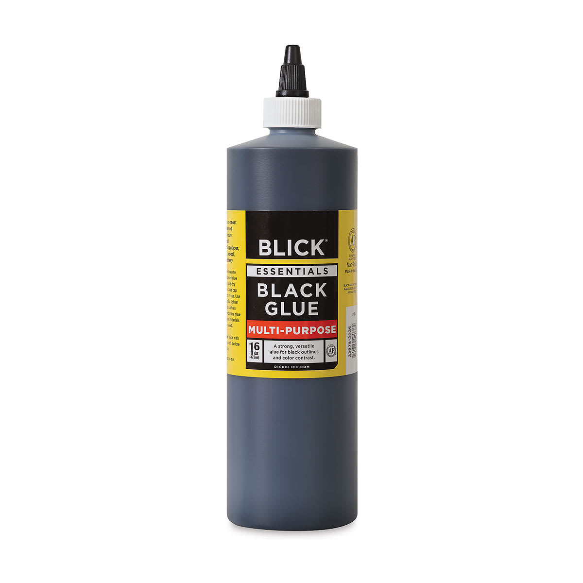 Blick Black Glue - front view of 16 oz bottle