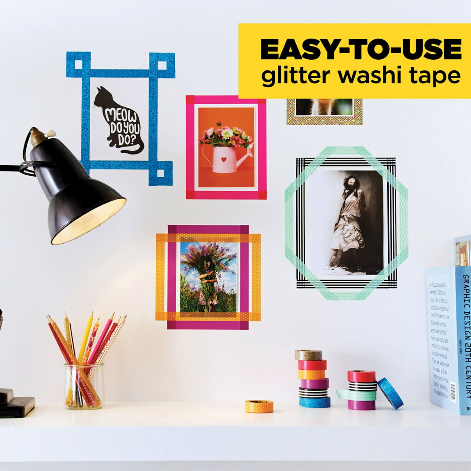 Easy-to-use glitter washi tape