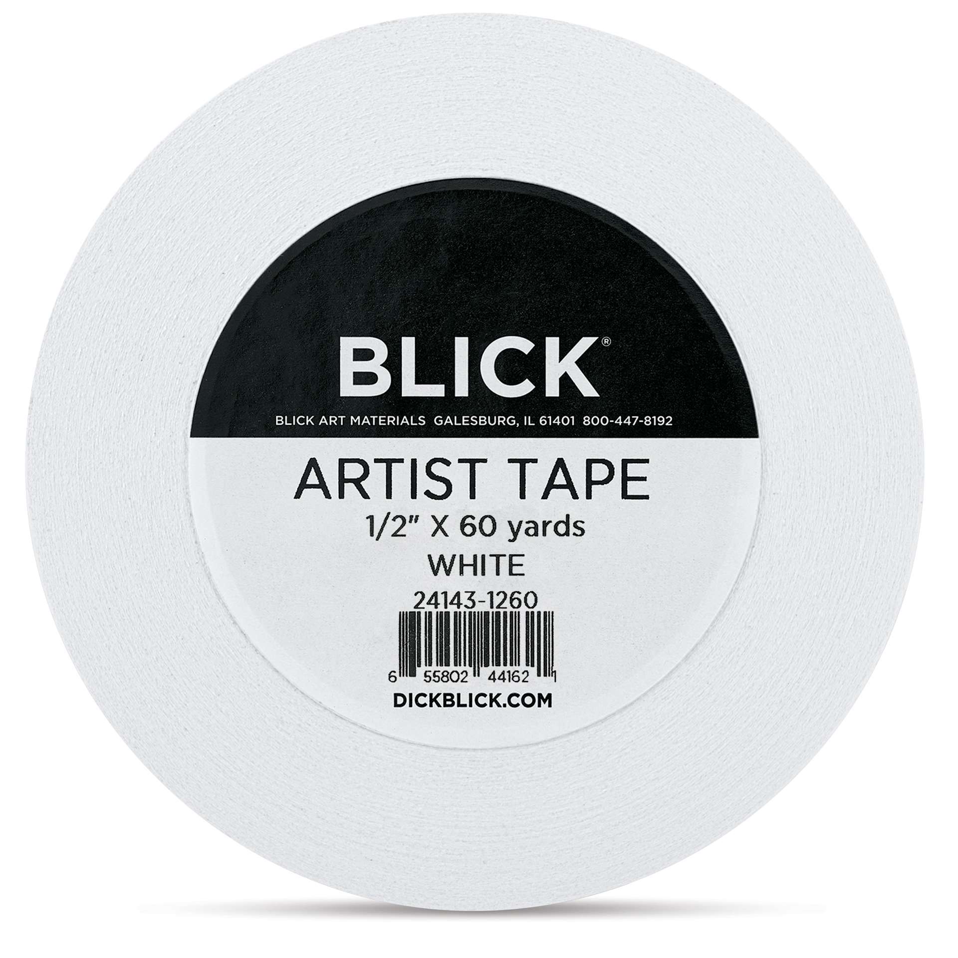 Blick Artist Tape - White, 1/2" x 60 yds, front