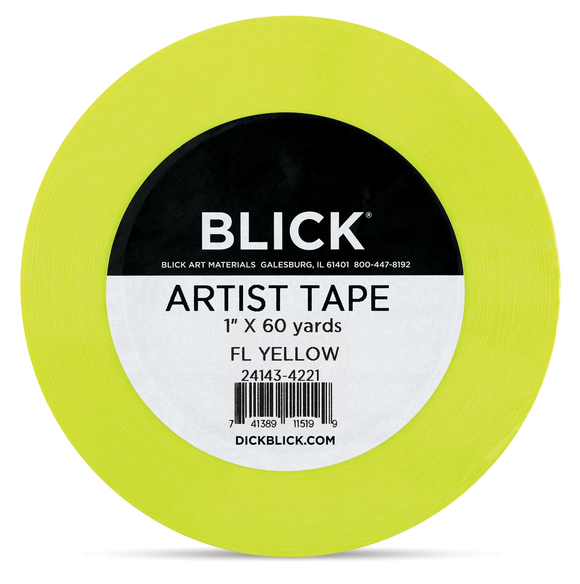 Blick Artist Tape - Fluorescent Yellow, 1" x 60 yds