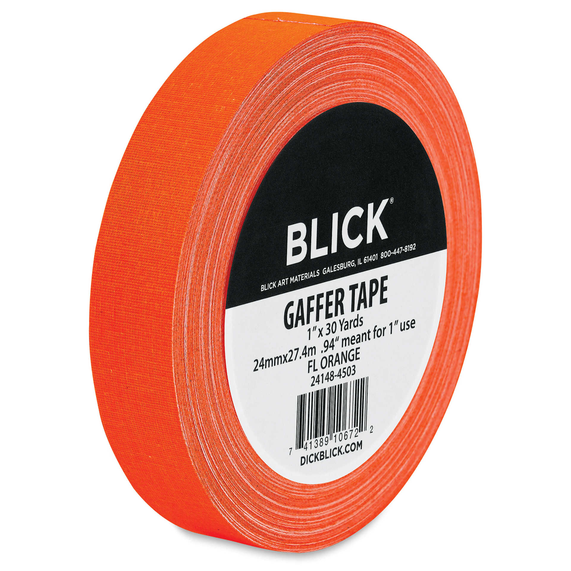 Blick Gaffers Tape - 1" x 30 yds, Fluorescent Orange