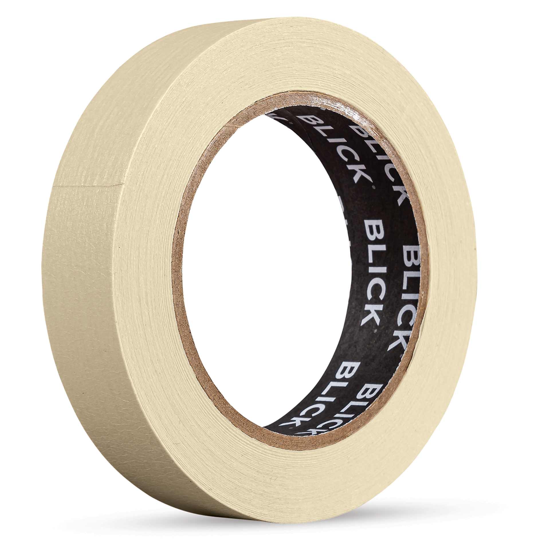Blick pH Neutral Masking Tape - Natural, 1" x 60 yds - out of packaging, angled
