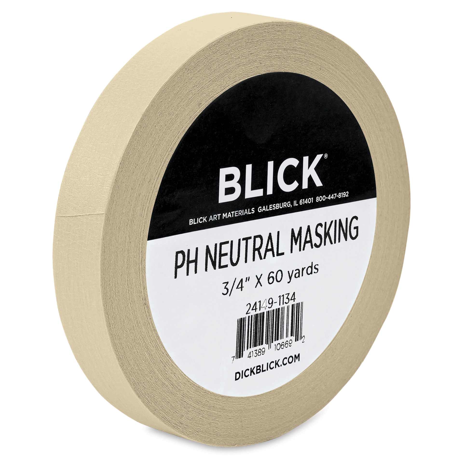 Blick pH Neutral Masking Tape - Natural, 3/4" x 60 yds - angled