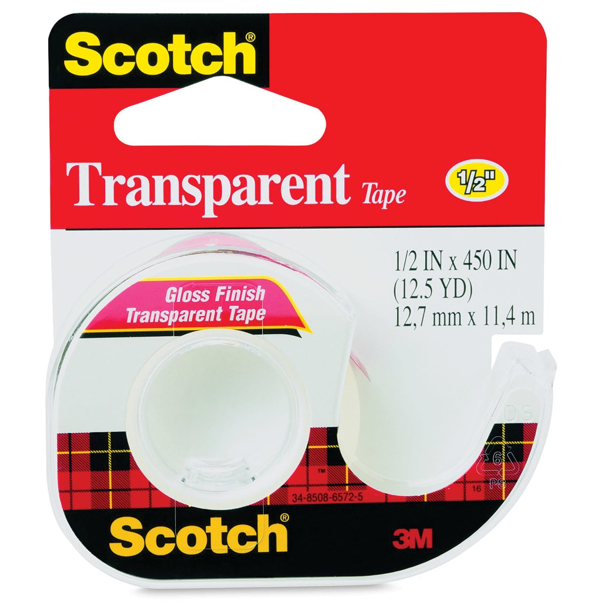 Scotch Transparent Tape - Front view of package of 1/2" tape
Scotch Transparent Tape - Front view of package of 1/2" tape