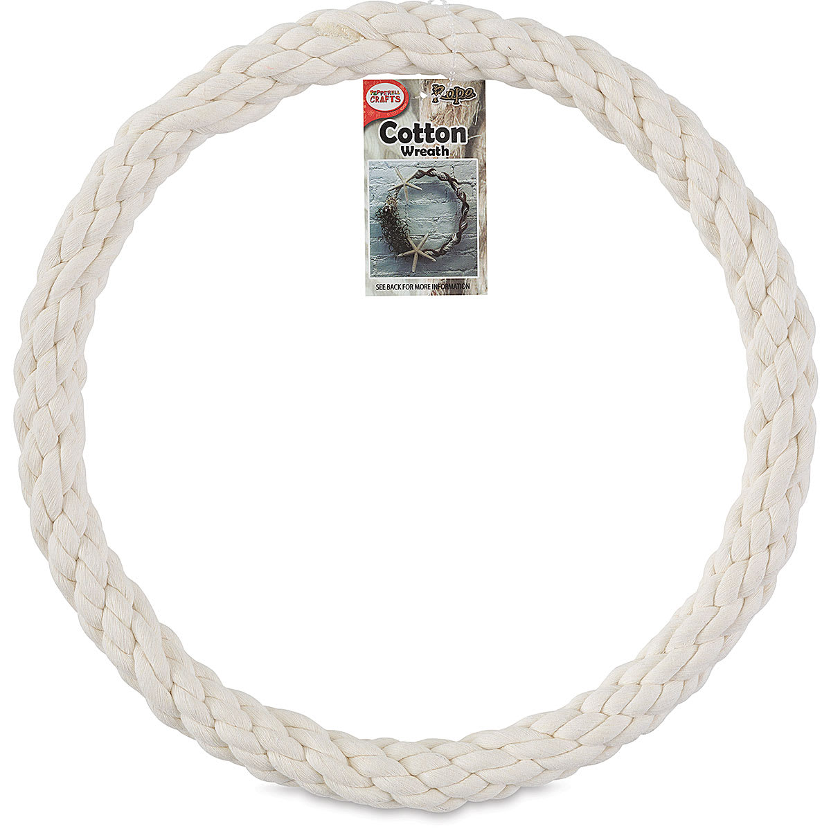 Pepperell Cotton Rope Wrapped Wreath - 12"