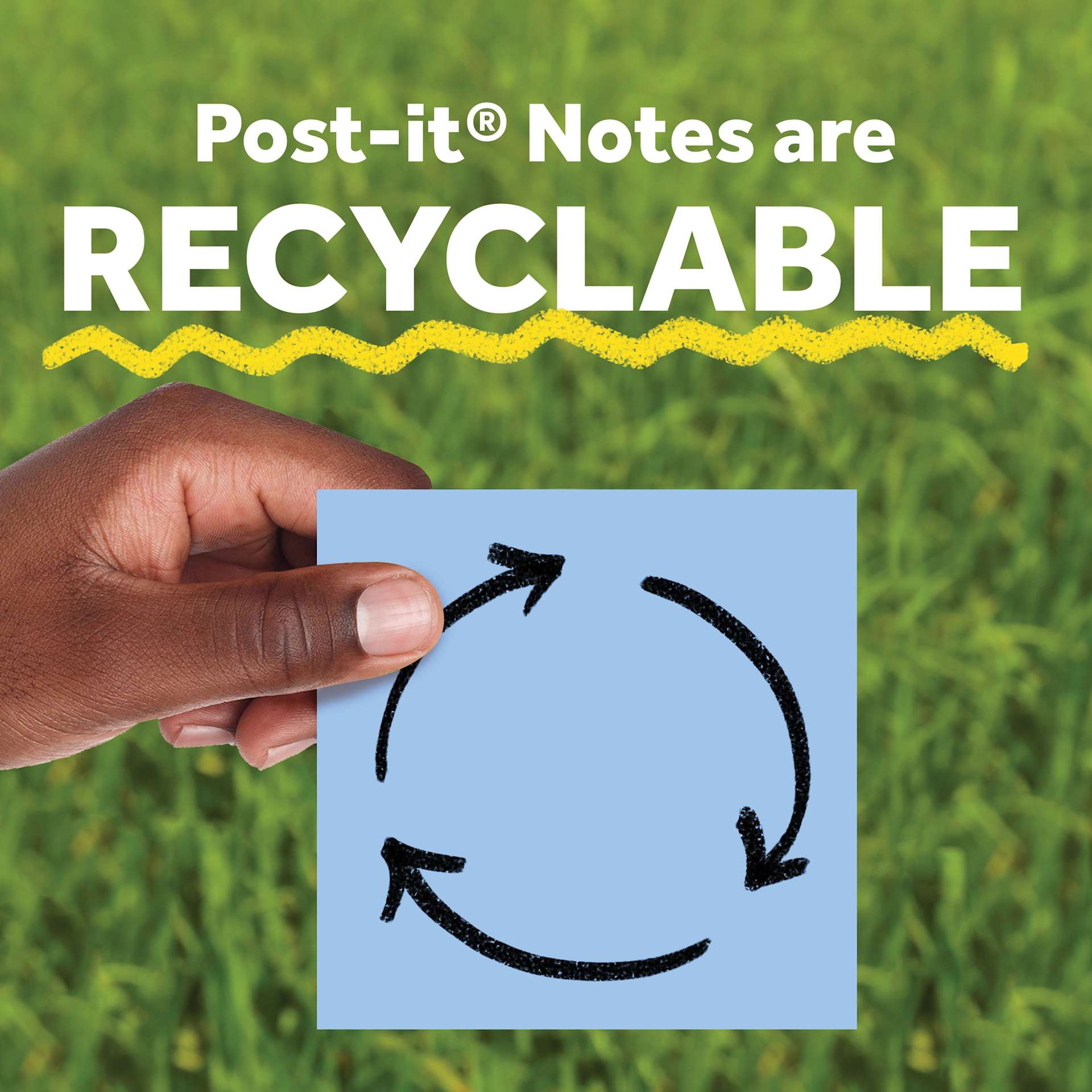 Post-it notes are recyclable