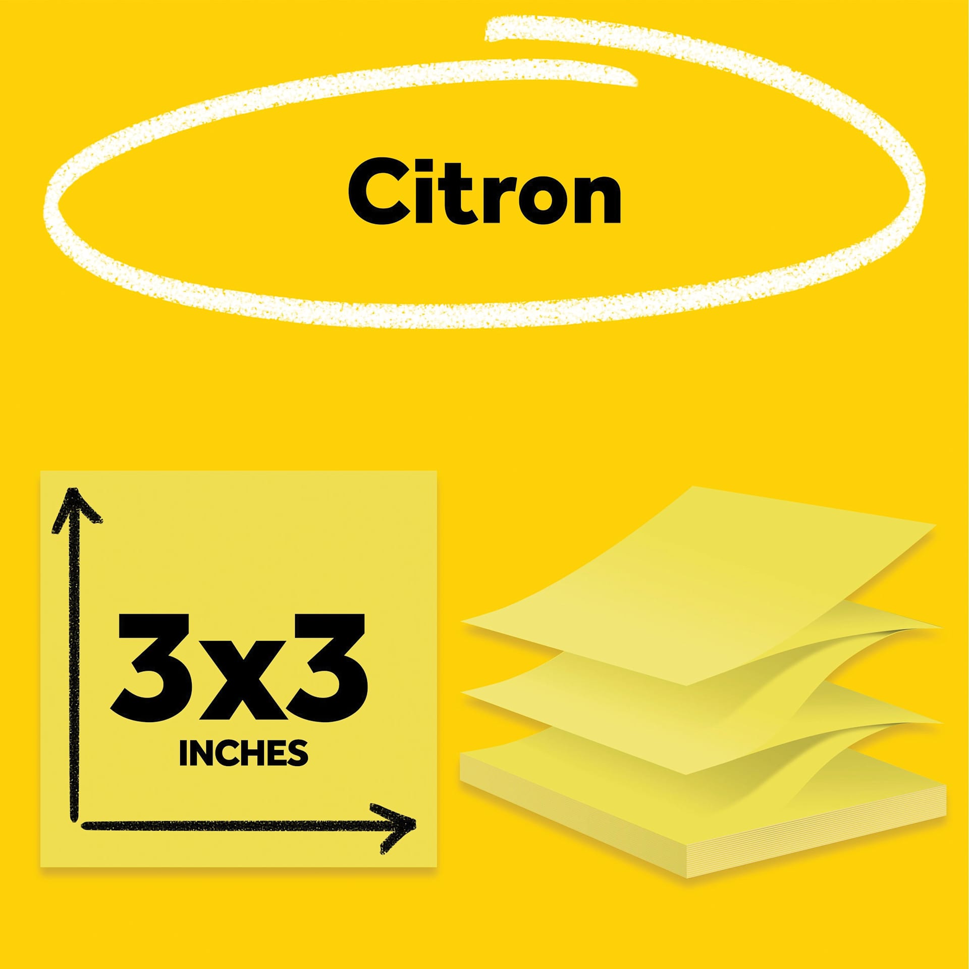 Citron, 3" x 3"