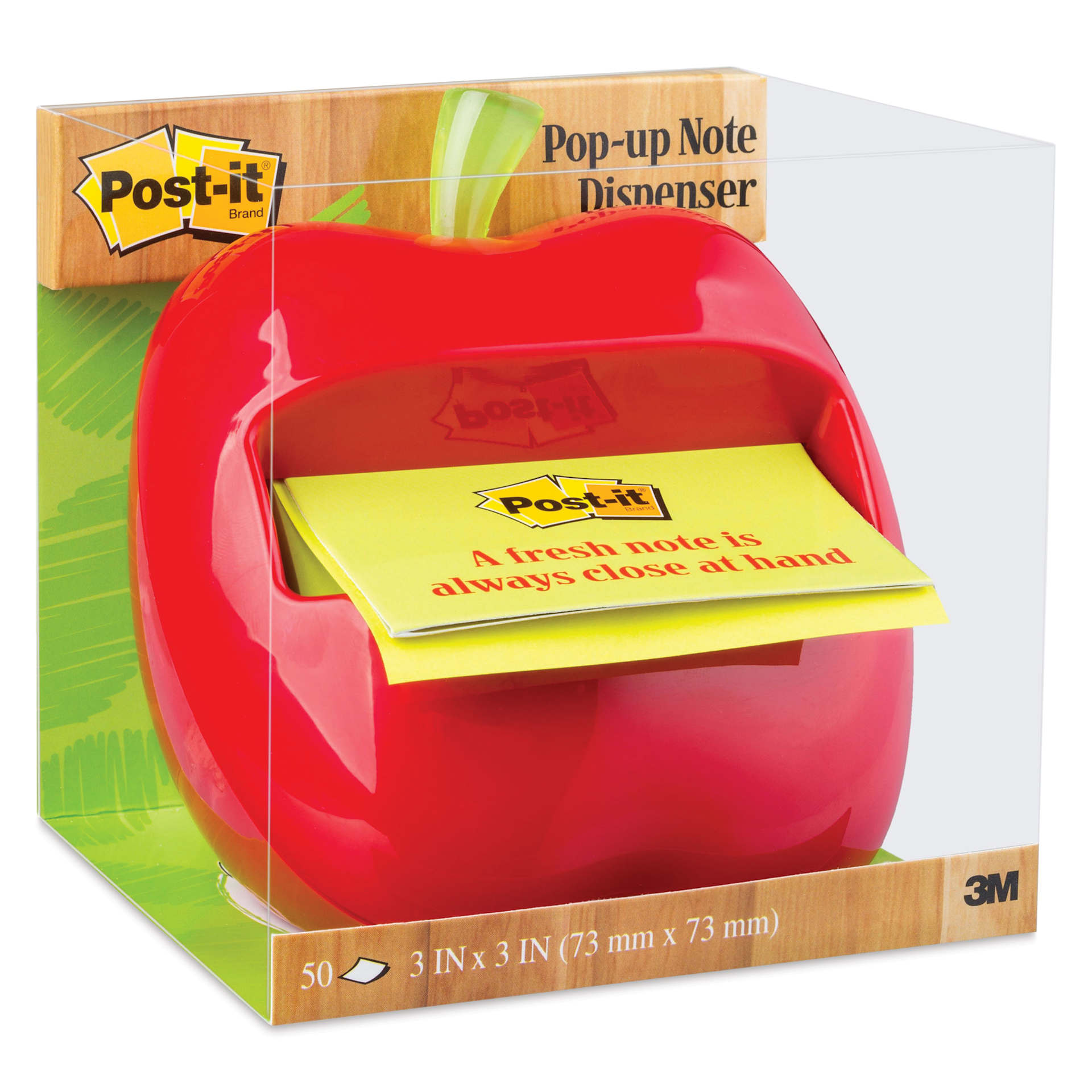 Post-it Apple Pop-up Notes Dispenser front of packaging