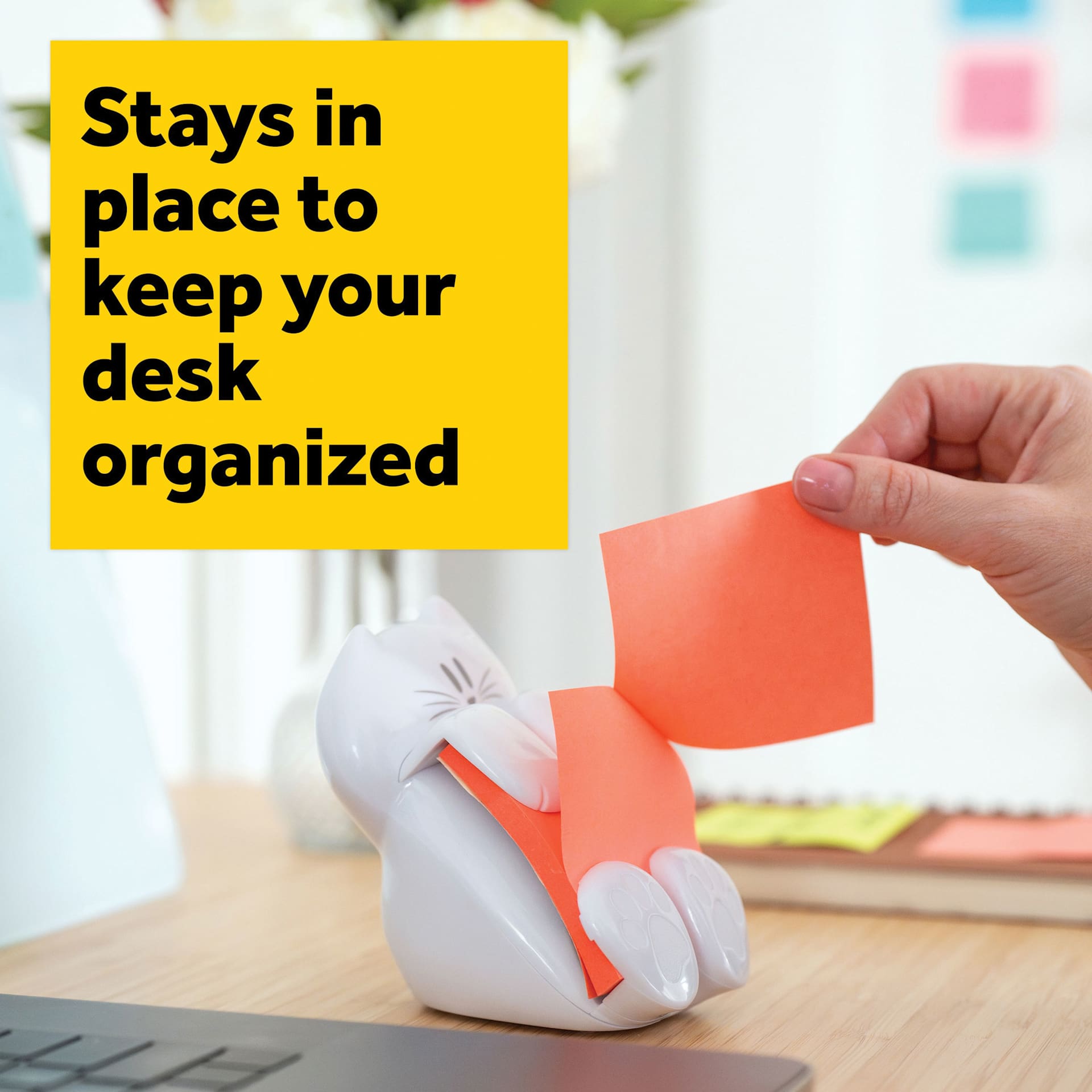Stays in place to keep your desk organized