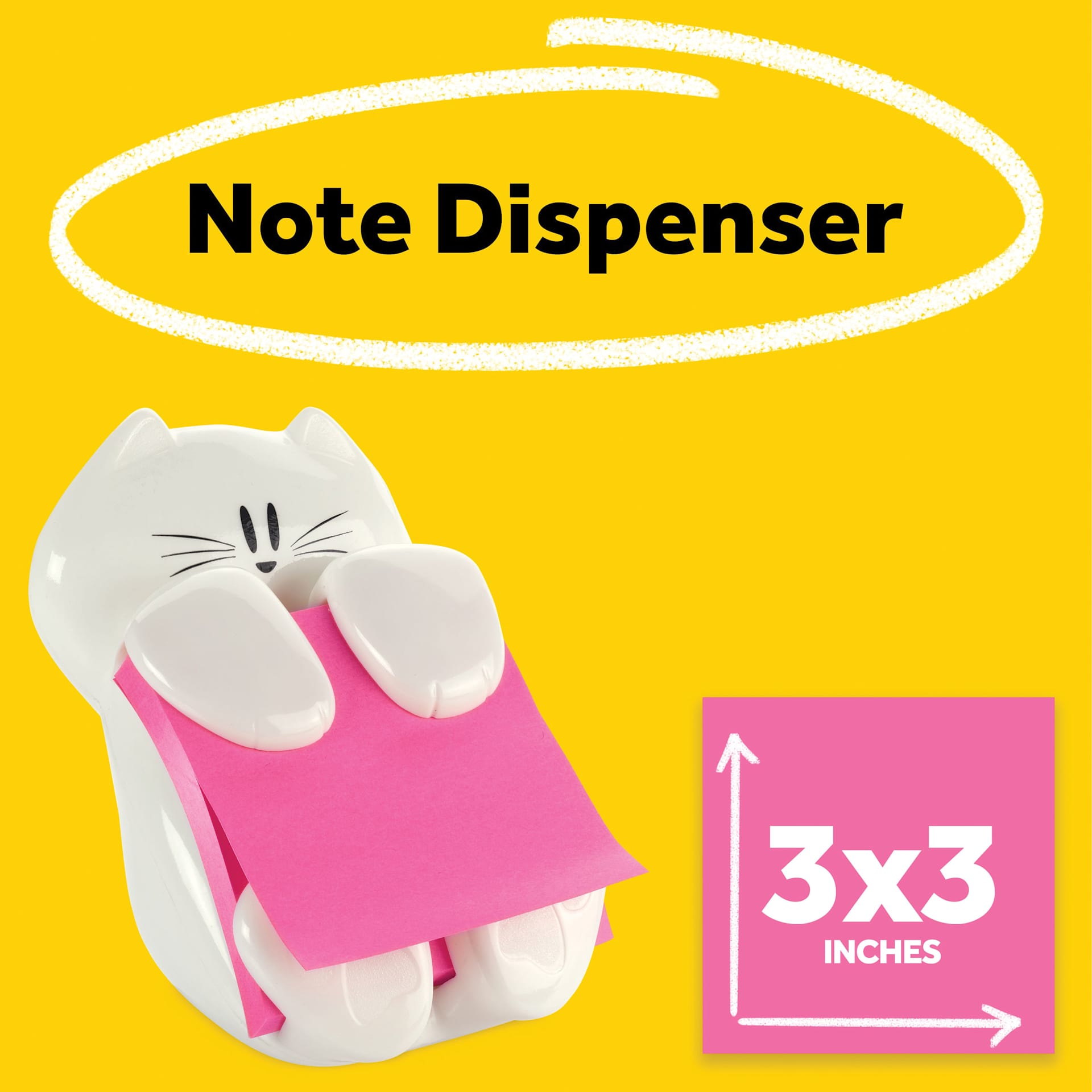Note Dispenser, 3" x 3"