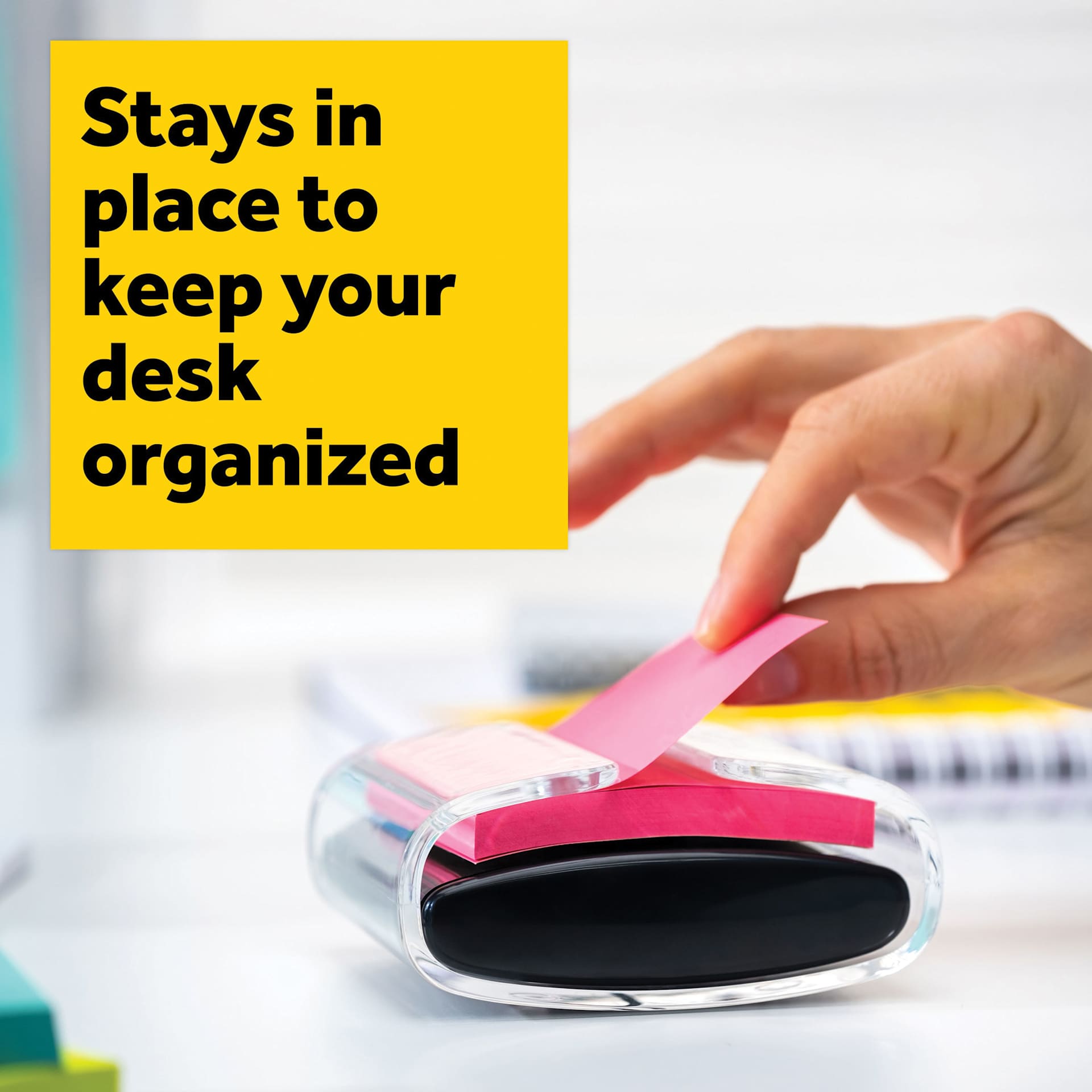 Stays in place to keep your desk organized
