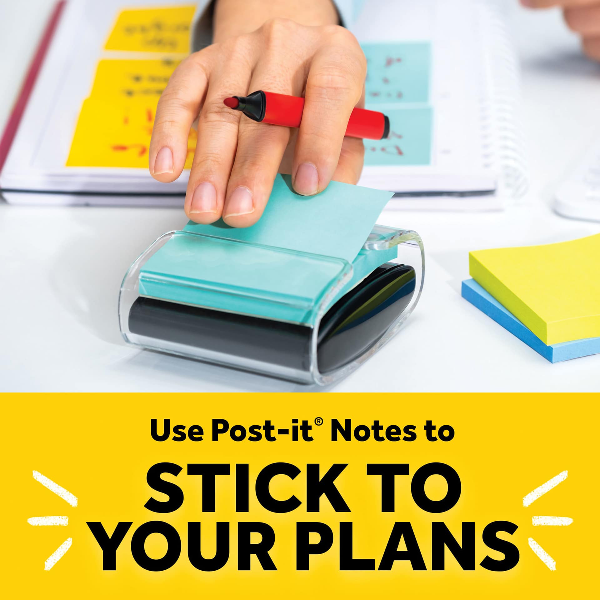 Use Post-it Notes to stick to your plans