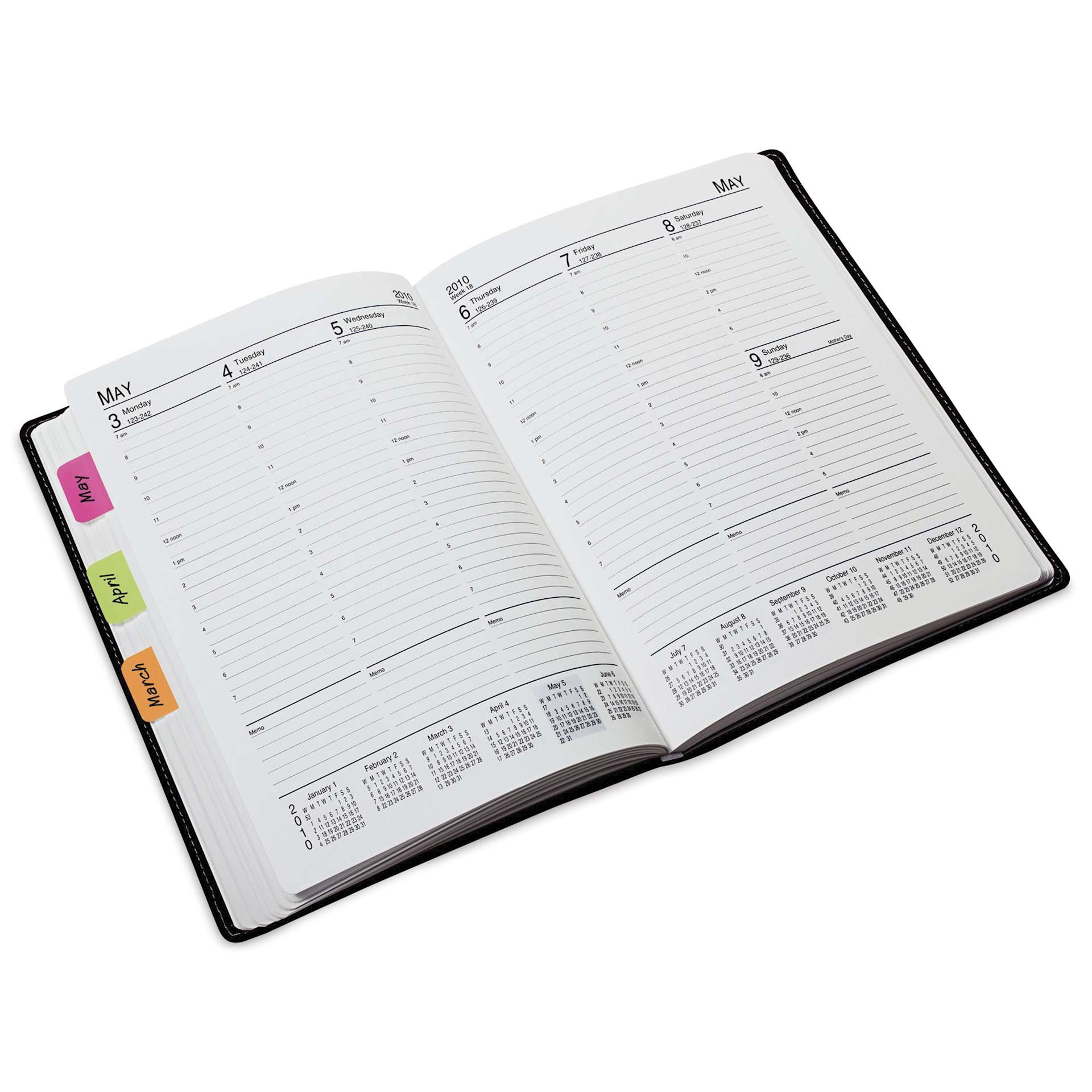 Post-it Tabs - Neon Colors, Pkg of 36 - sticking to pages of a personal organizer