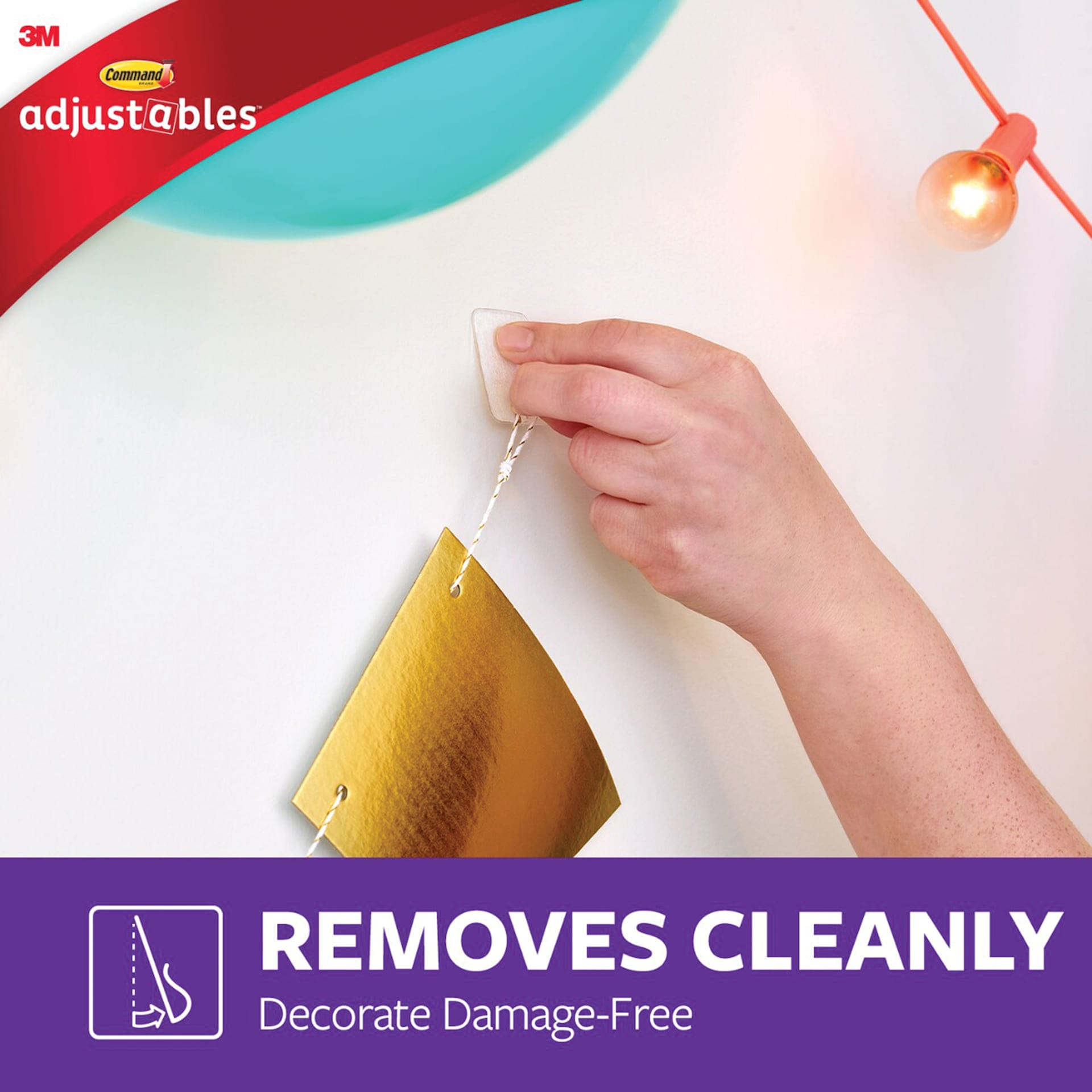 Removes cleanly, decorate damage-free