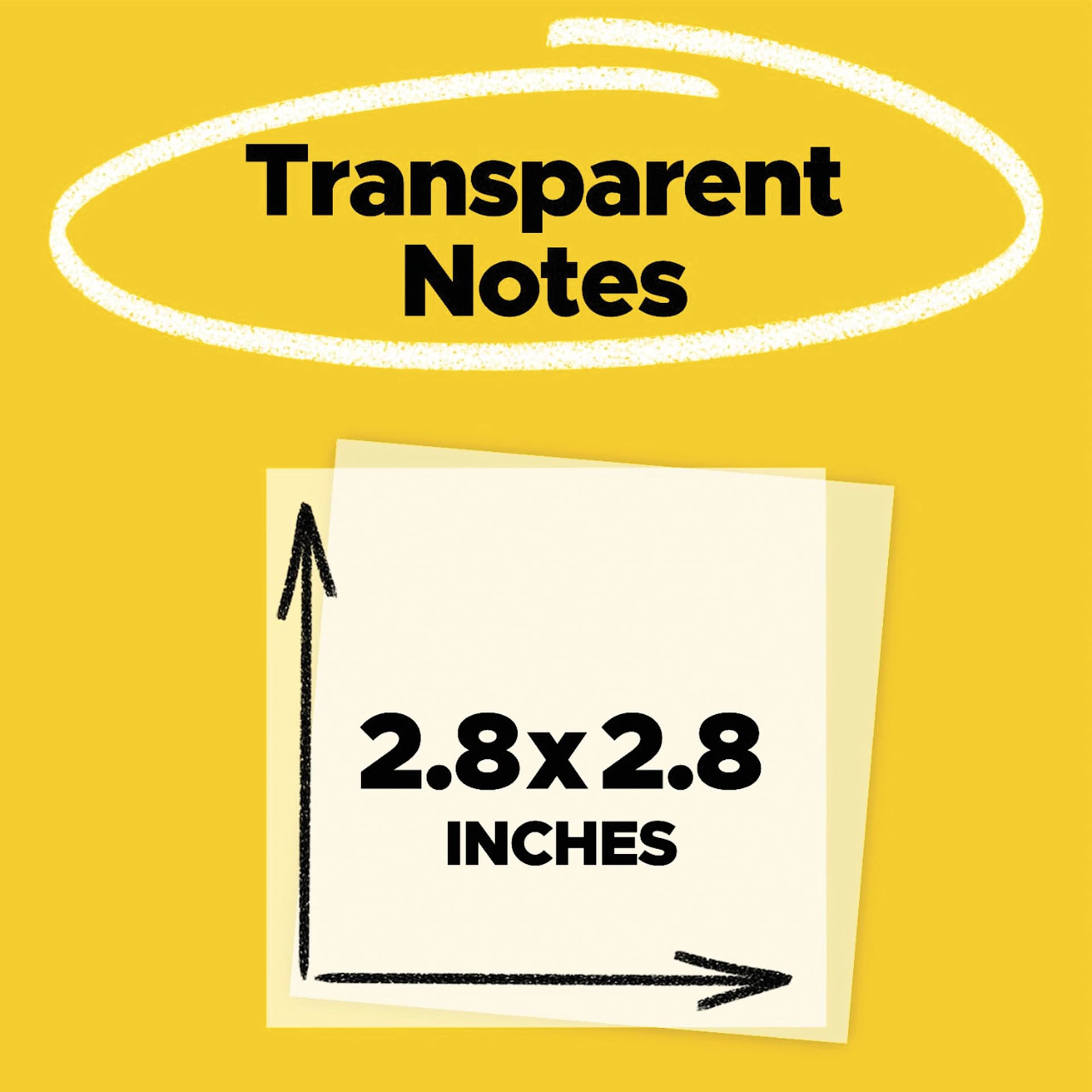 Transparent Notes, 2.8" x 2.8"