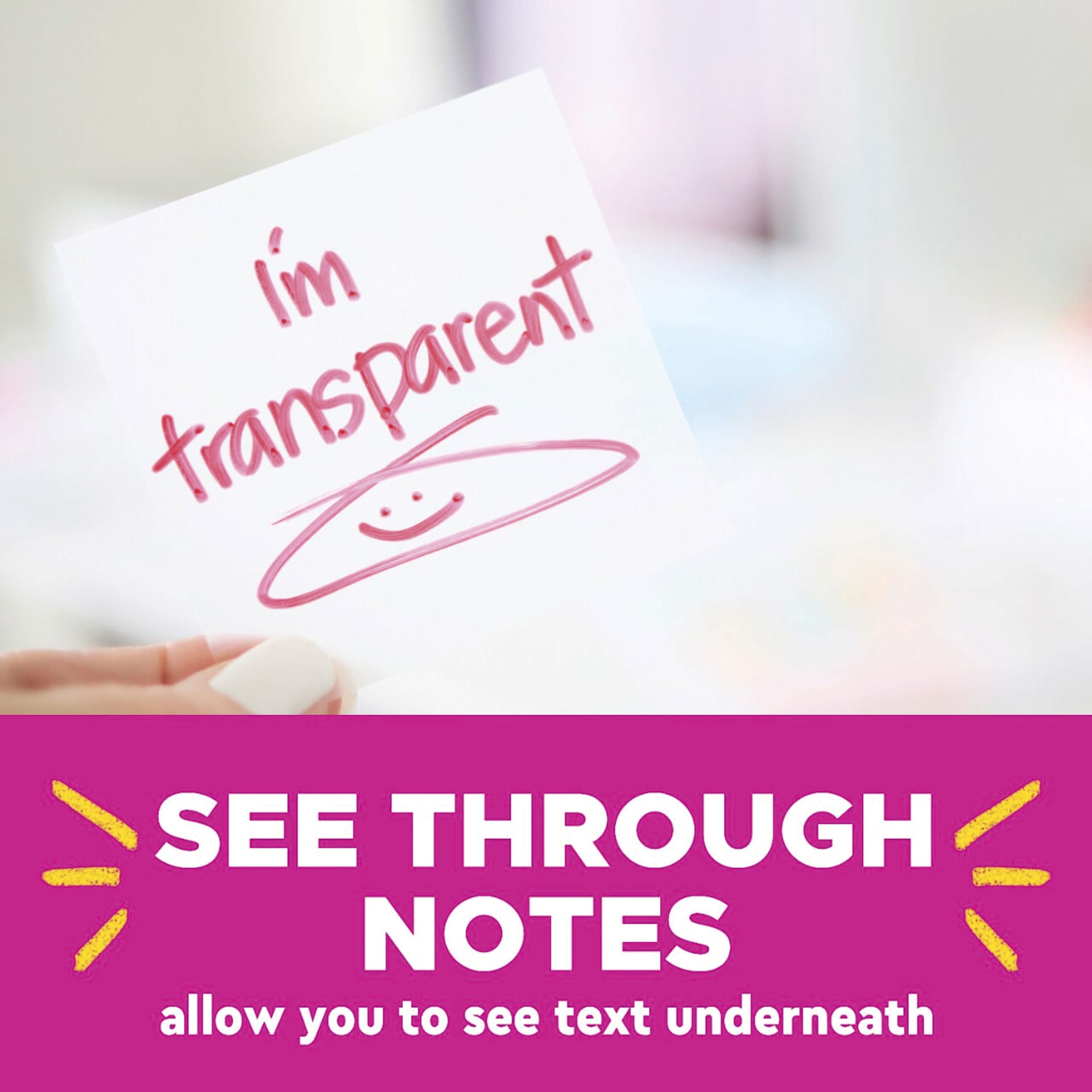 See through notes allow you to see text underneath