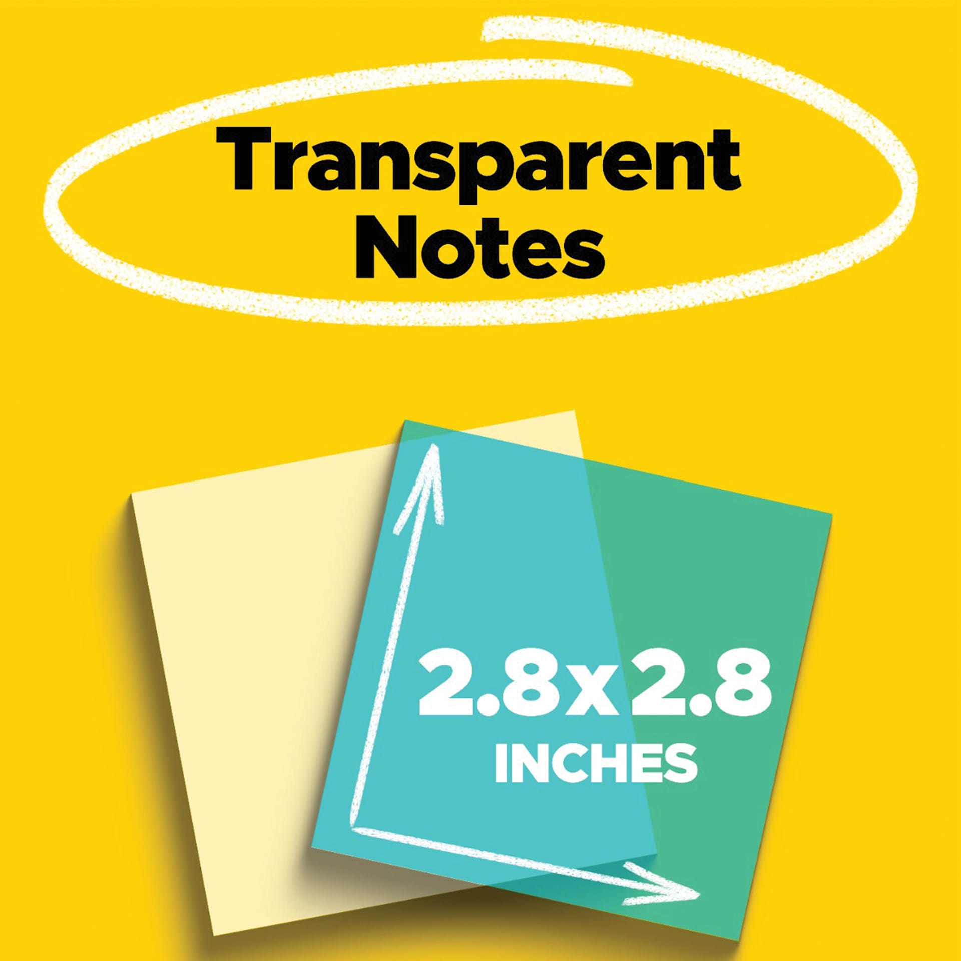 Transparent Notes, 2.8" x 2.8"