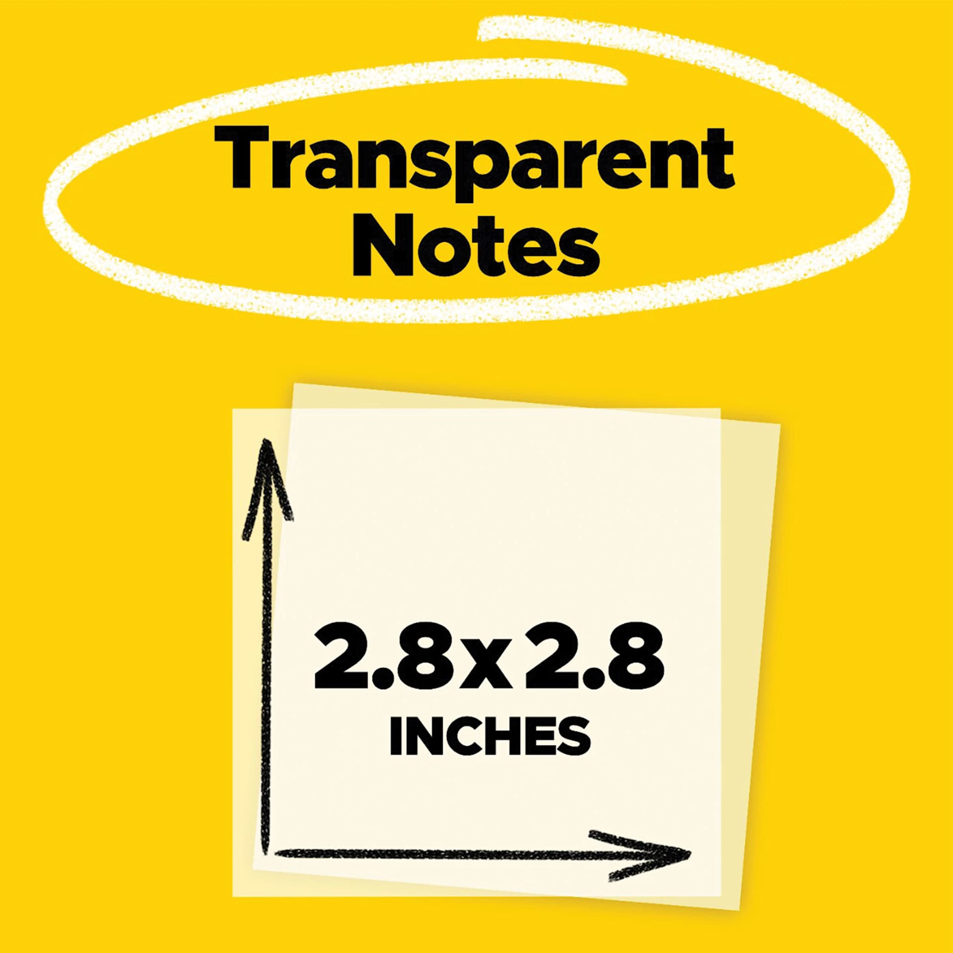 Transparent Notes, 2.8" x 2.8"