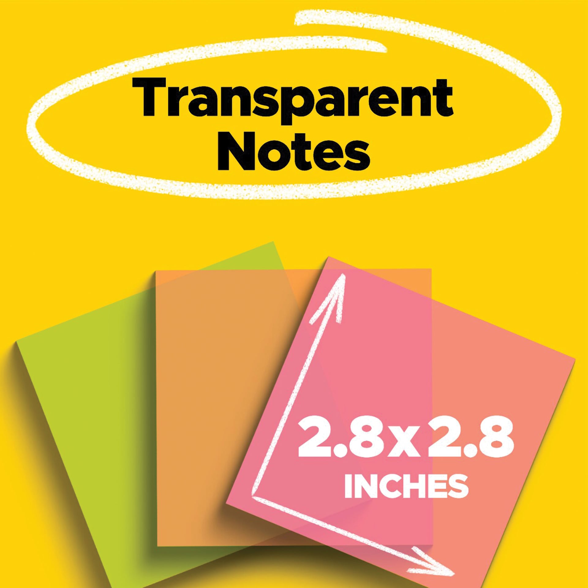 Transparent Notes, 2.8" x 2.8"